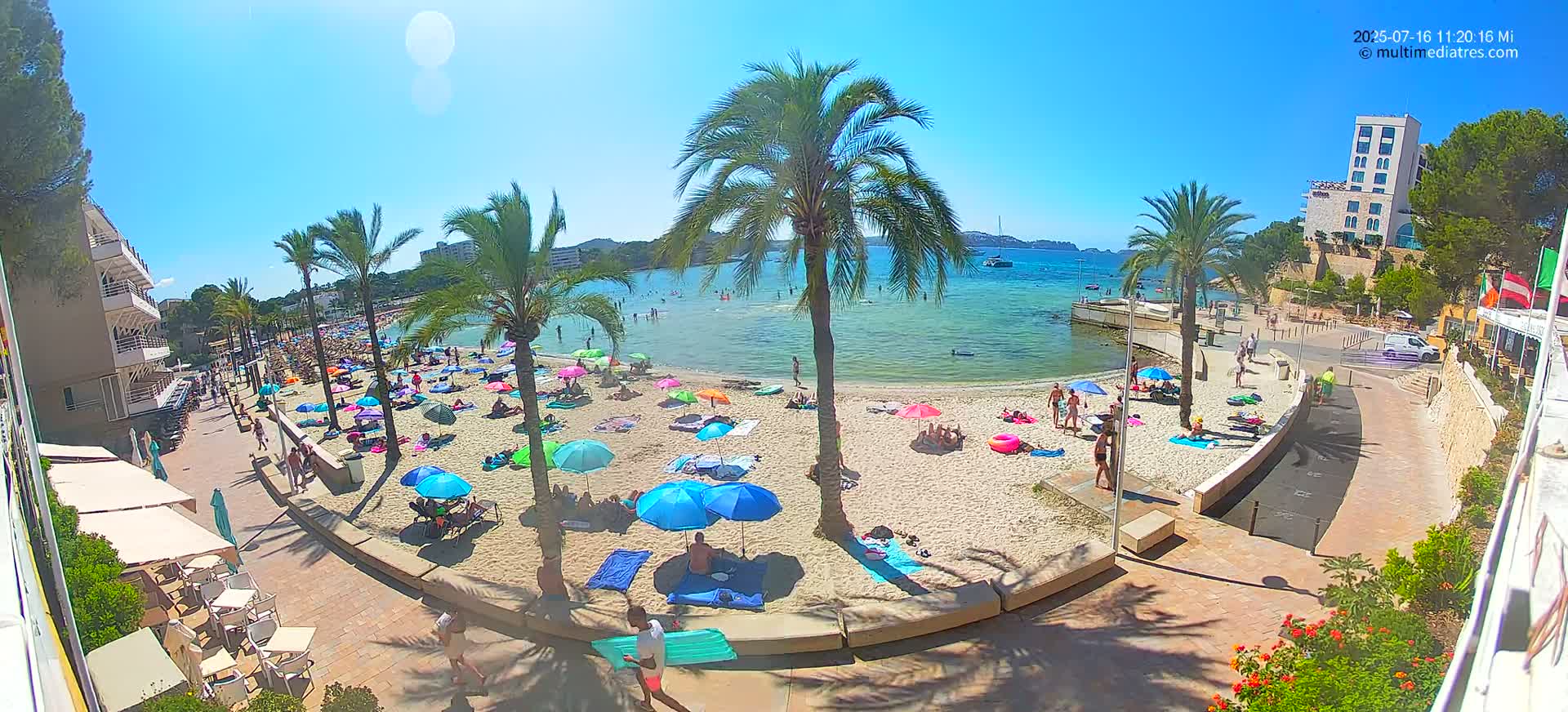 Mallorca, Peguera Palmira Beach by Rendezvous Garden Live Cam - Balearic Islands, Spain