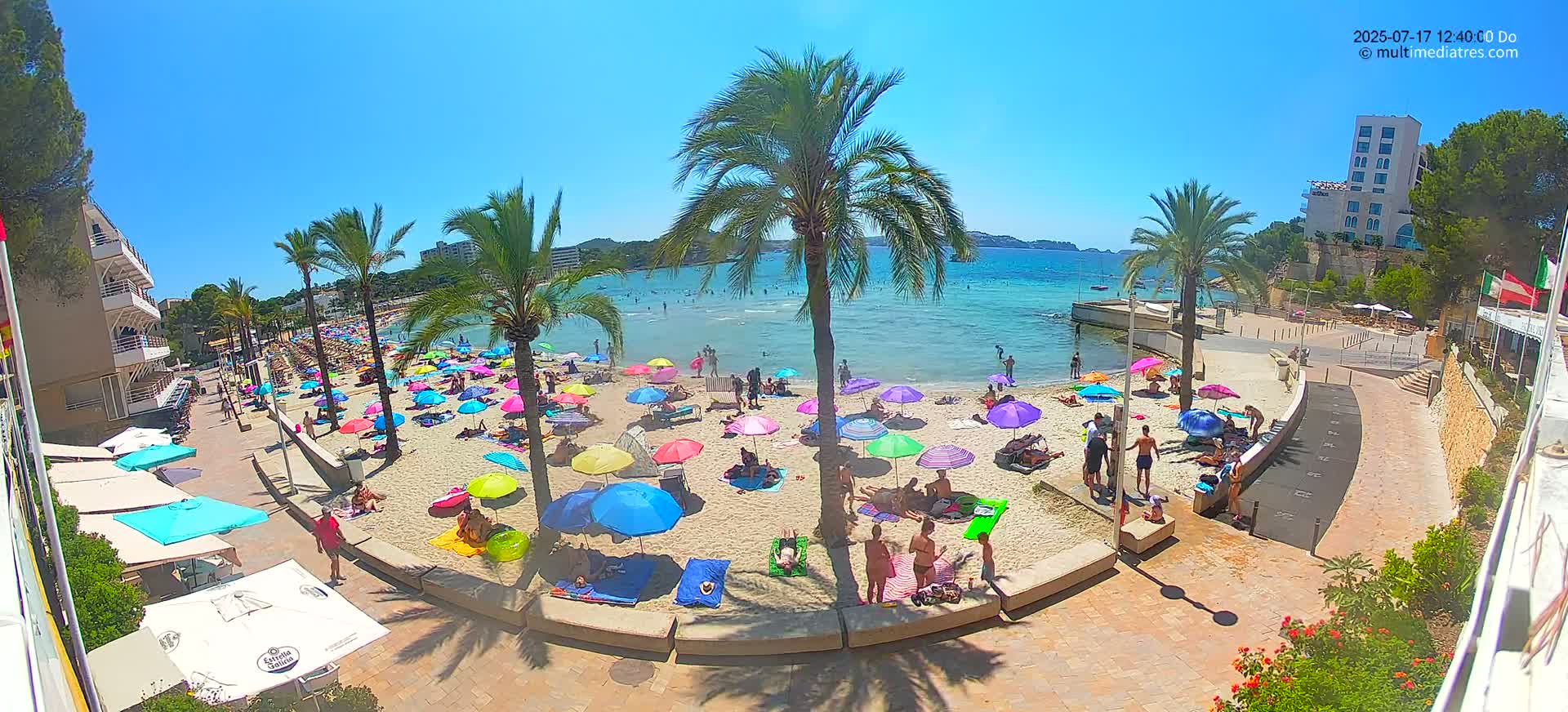 Mallorca, Peguera Palmira Beach by Rendezvous Garden Live Cam - Balearic Islands, Spain