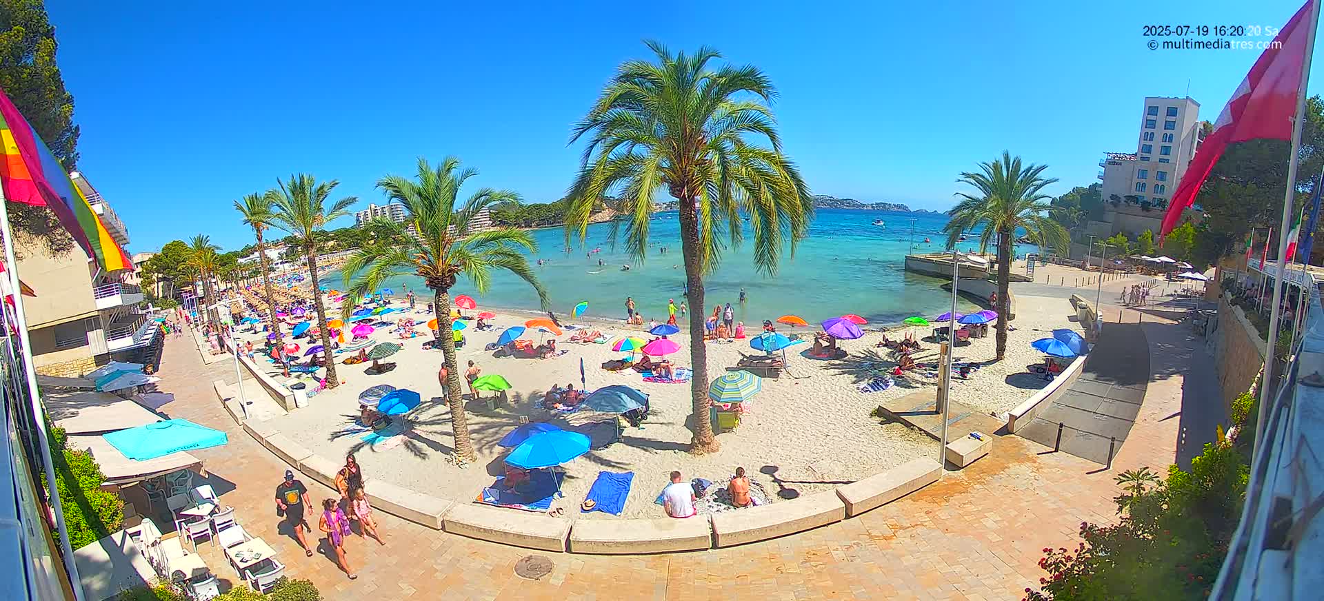 Mallorca, Peguera Palmira Beach by Rendezvous Garden Live Cam - Balearic Islands, Spain
