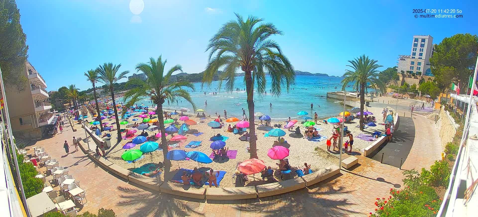 Mallorca, Peguera Palmira Beach by Rendezvous Garden Live Cam - Balearic Islands, Spain