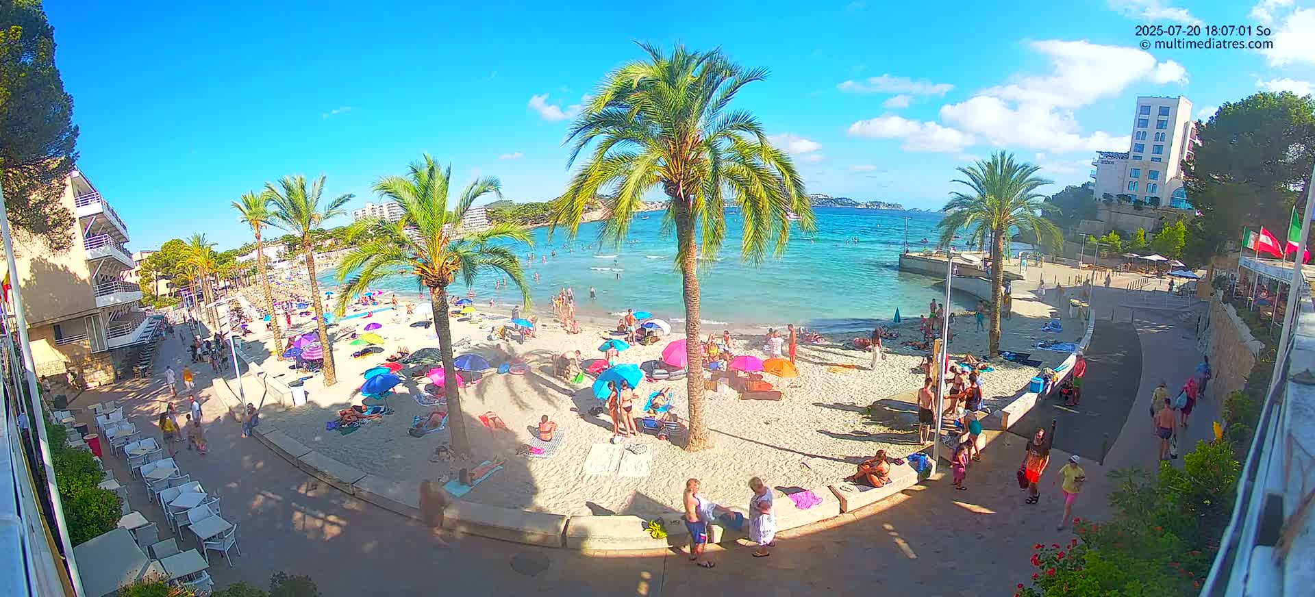 Mallorca, Peguera Palmira Beach by Rendezvous Garden Live Cam - Balearic Islands, Spain