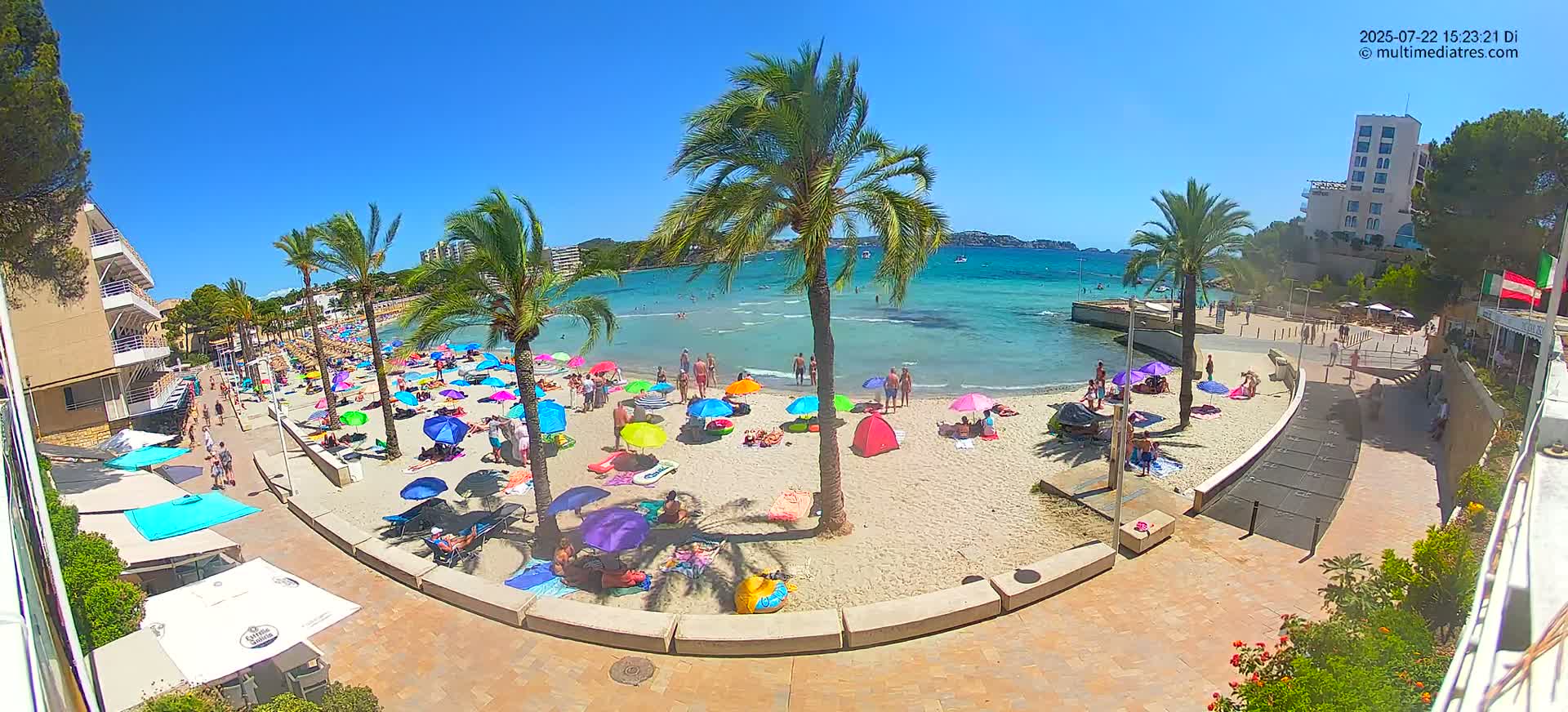 Mallorca, Peguera Palmira Beach by Rendezvous Garden Live Cam - Balearic Islands, Spain
