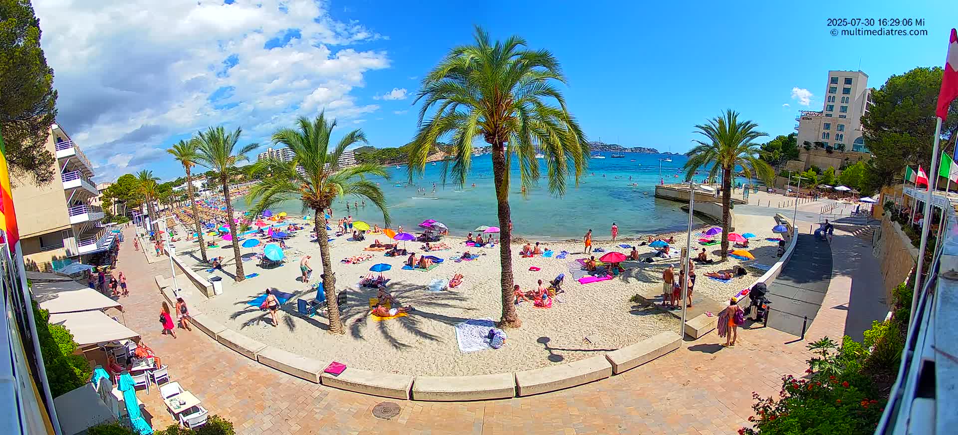 Mallorca, Peguera Palmira Beach by Rendezvous Garden Live Cam - Balearic Islands, Spain