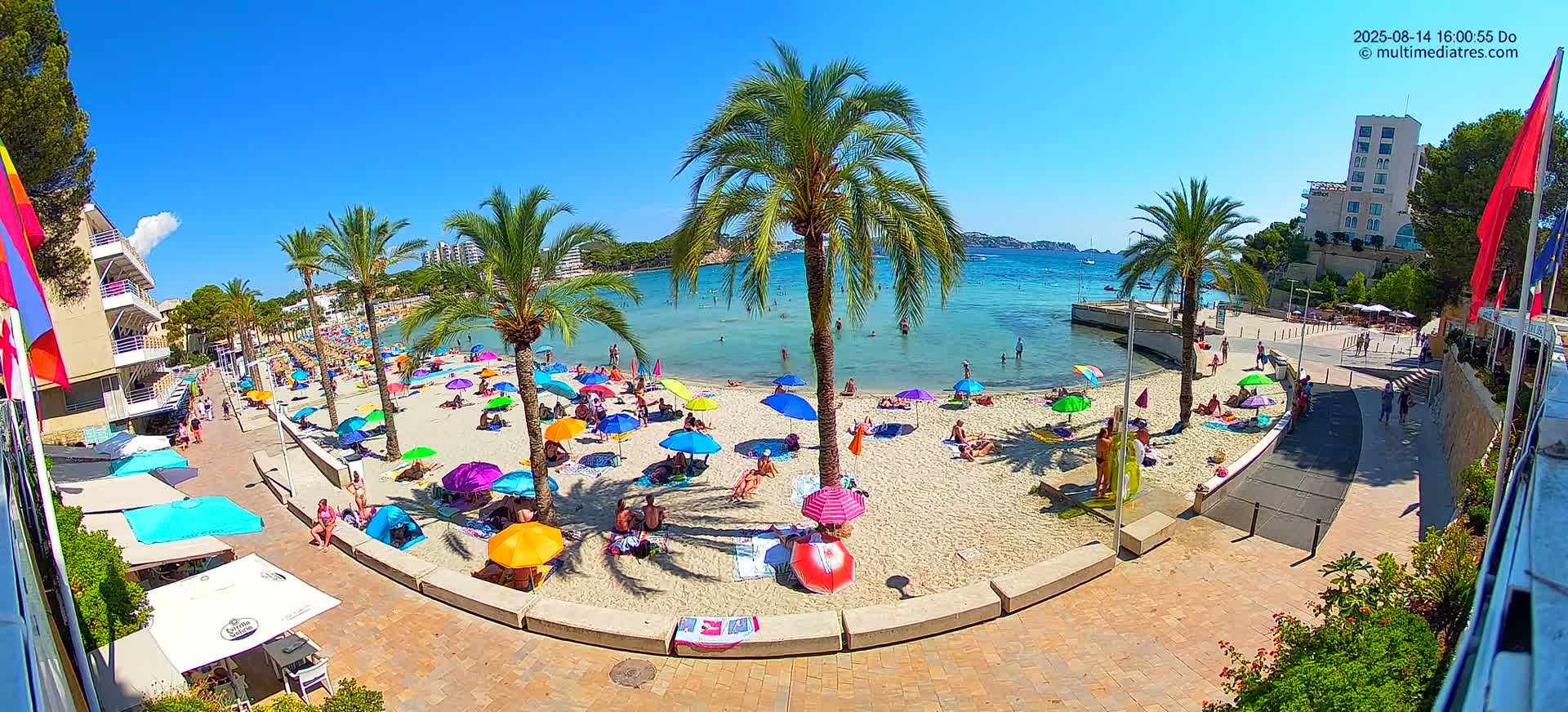 Mallorca, Peguera Palmira Beach by Rendezvous Garden Live Cam - Balearic Islands, Spain