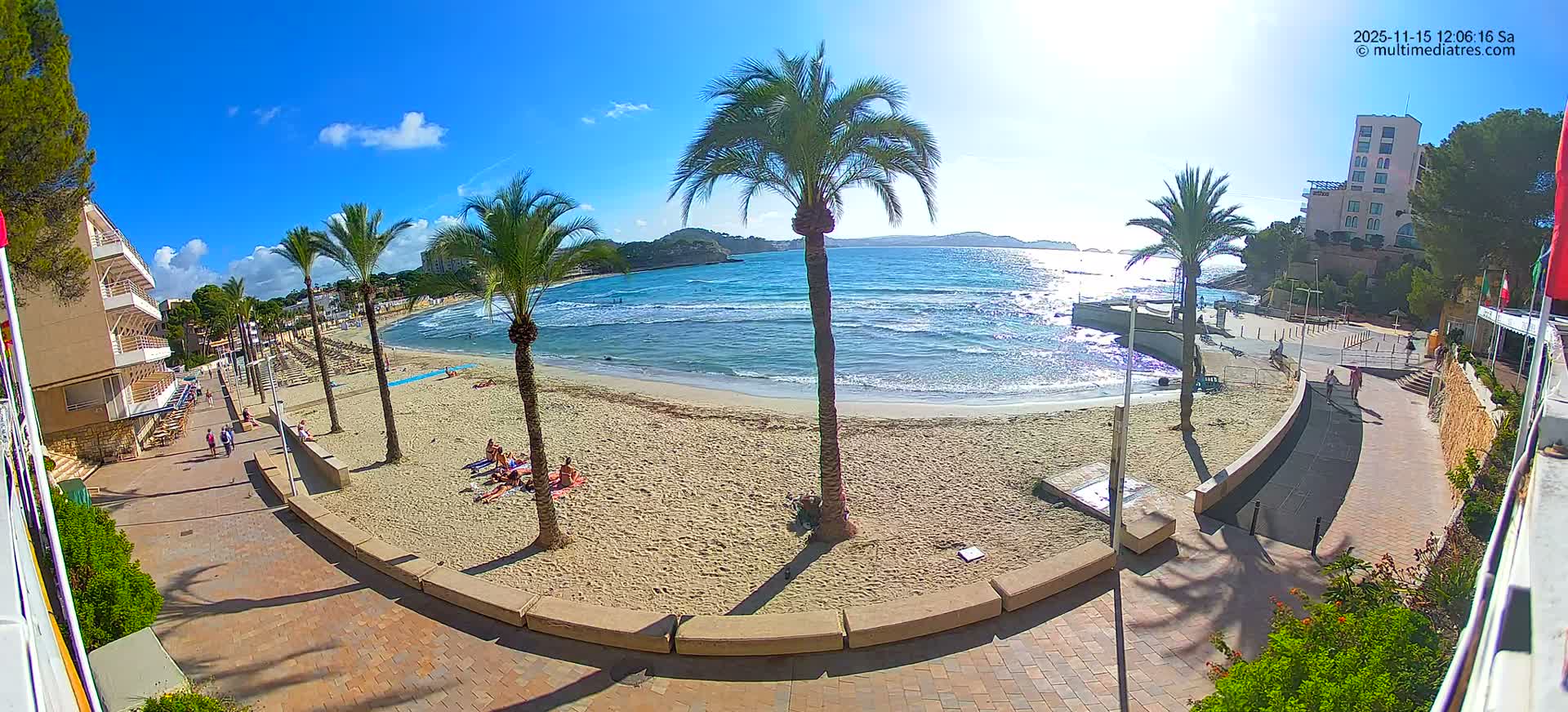 Mallorca, Peguera Palmira Beach by Rendezvous Garden Live Cam - Balearic Islands, Spain