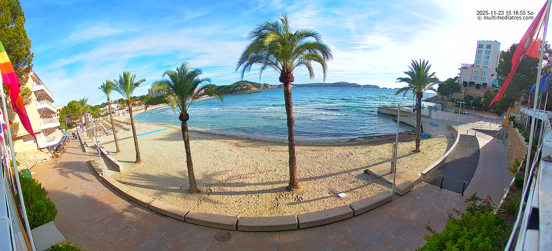 Mallorca, Peguera Palmira Beach by Rendezvous Garden Live Cam - Balearic Islands, Spain