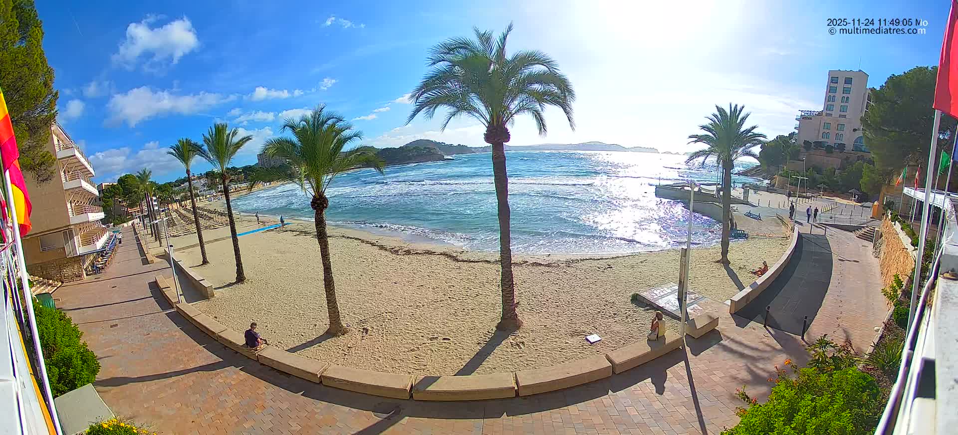 Mallorca, Peguera Palmira Beach by Rendezvous Garden Live Cam - Balearic Islands, Spain