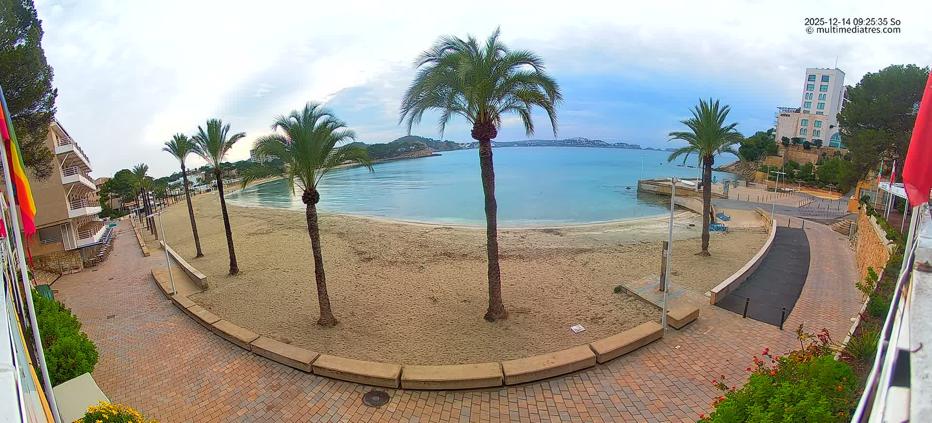 Mallorca, Peguera Palmira Beach by Rendezvous Garden Live Cam - Balearic Islands, Spain
