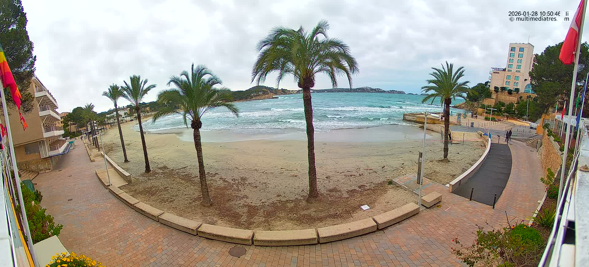 Mallorca, Peguera Palmira Beach by Rendezvous Garden Live Cam - Balearic Islands, Spain