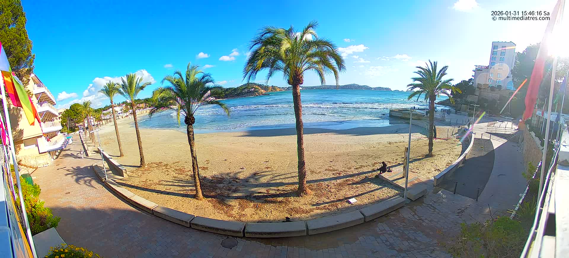 Mallorca, Peguera Palmira Beach by Rendezvous Garden Live Cam - Balearic Islands, Spain