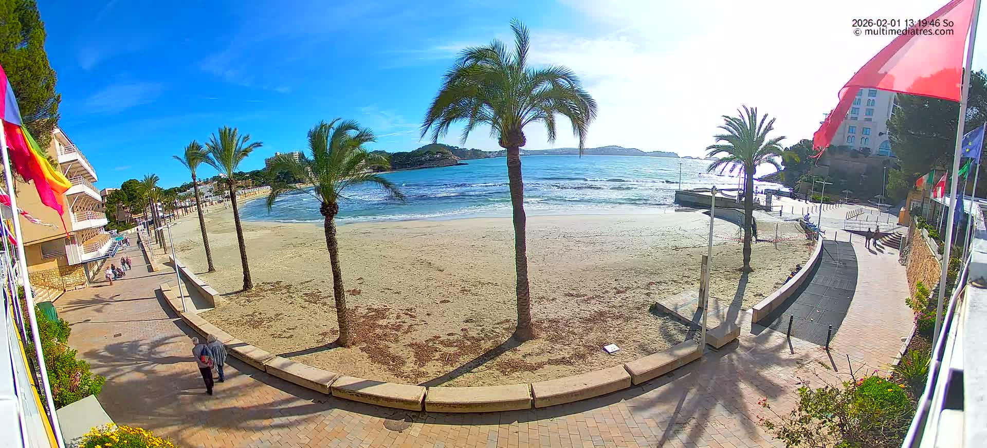 Mallorca, Peguera Palmira Beach by Rendezvous Garden Live Cam - Balearic Islands, Spain