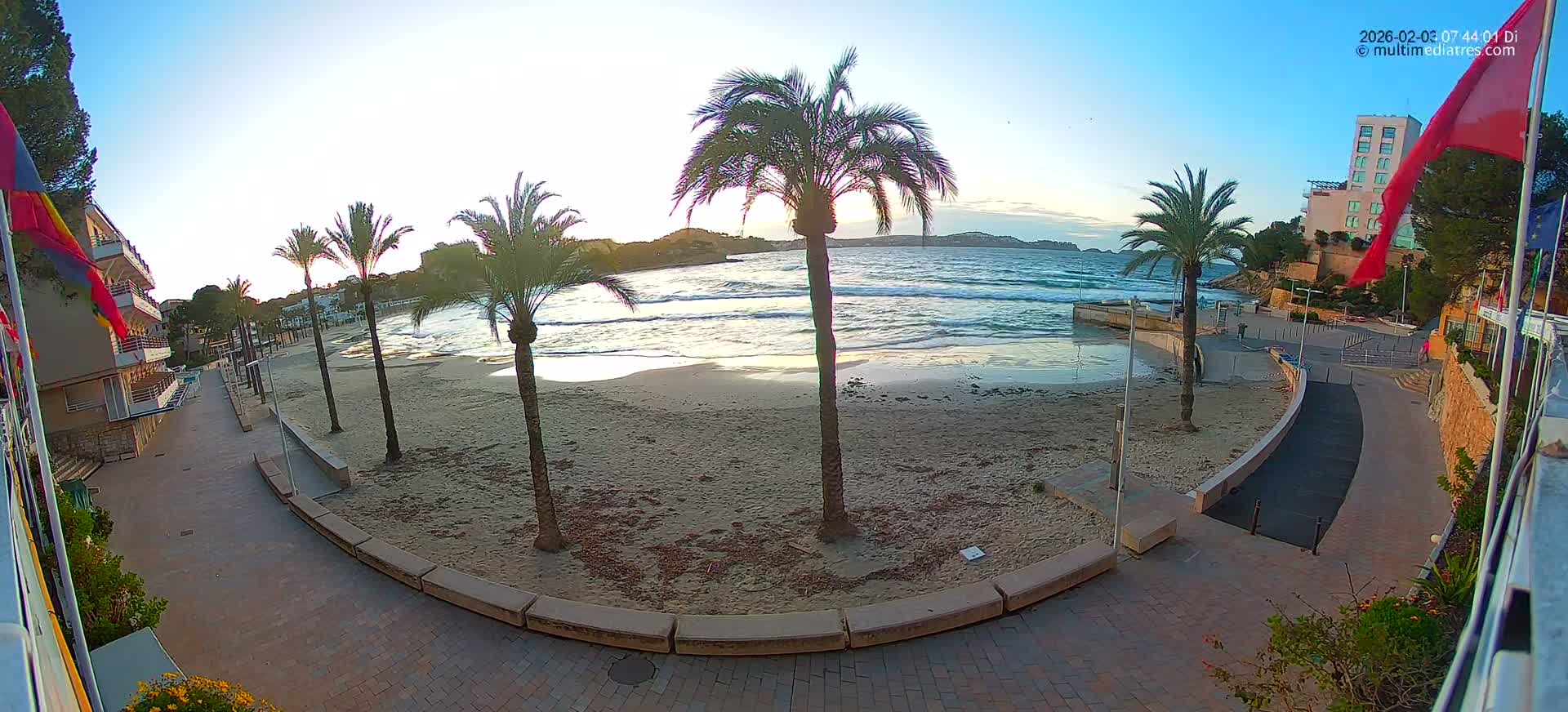 Mallorca, Peguera Palmira Beach by Rendezvous Garden Live Cam - Balearic Islands, Spain
