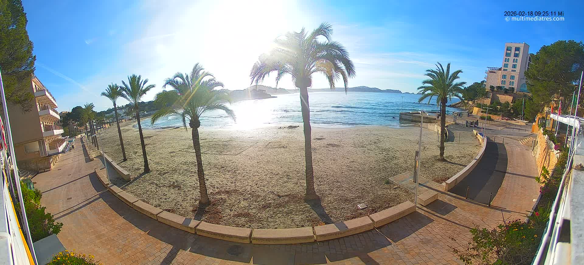 Mallorca, Peguera Palmira Beach by Rendezvous Garden Live Cam - Balearic Islands, Spain
