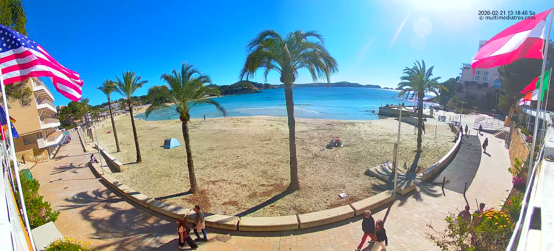 Mallorca, Peguera Palmira Beach by Rendezvous Garden Live Cam - Balearic Islands, Spain