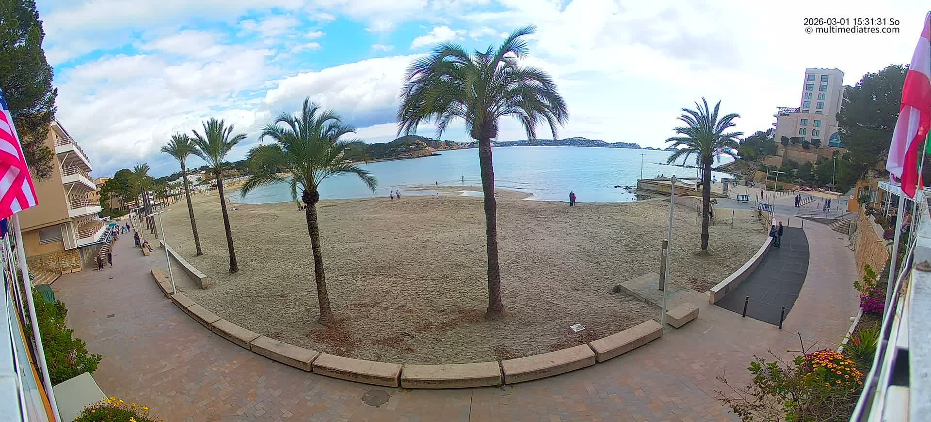 Mallorca, Peguera Palmira Beach by Rendezvous Garden Live Cam - Balearic Islands, Spain