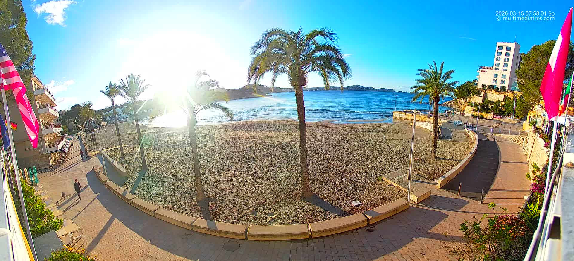 Mallorca, Peguera Palmira Beach by Rendezvous Garden Live Cam - Balearic Islands, Spain