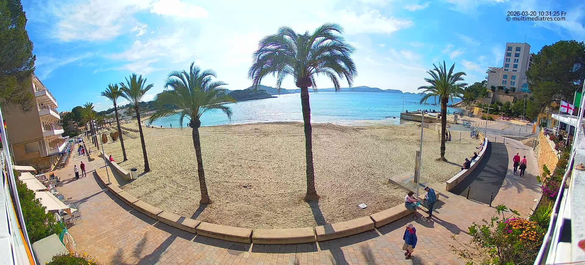 Mallorca, Peguera Palmira Beach by Rendezvous Garden Live Cam - Balearic Islands, Spain