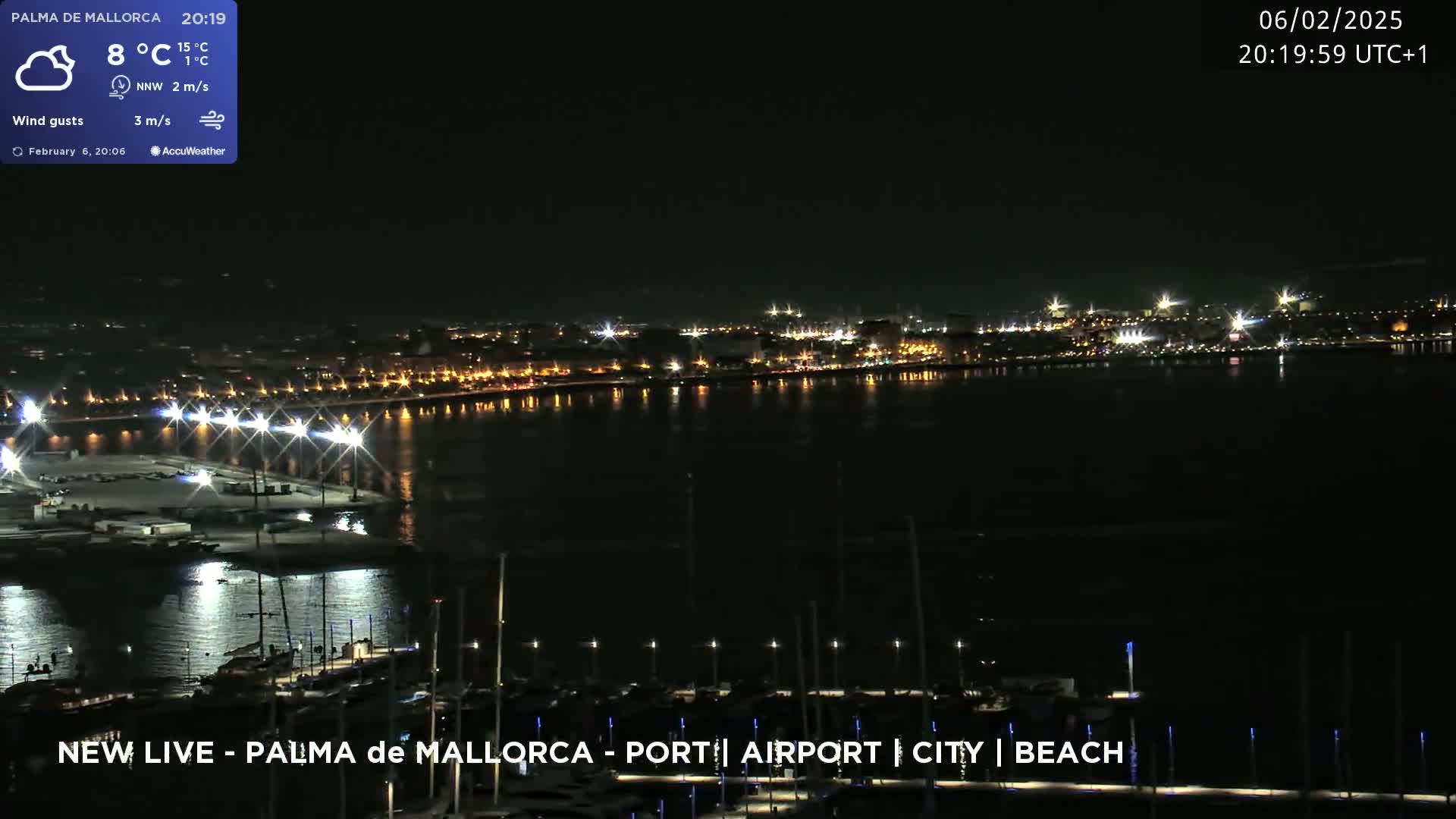 Palma de Mallorca City & Harbor Live Cam - Palma de mallorca, Balearic Islands, Spain