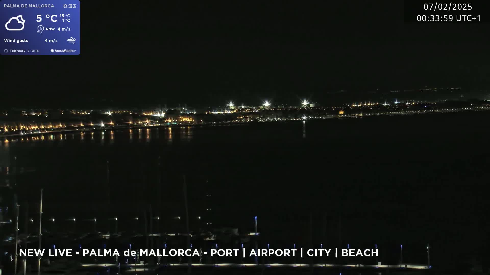 Palma de Mallorca City & Harbor Live Cam - Palma de mallorca, Balearic Islands, Spain