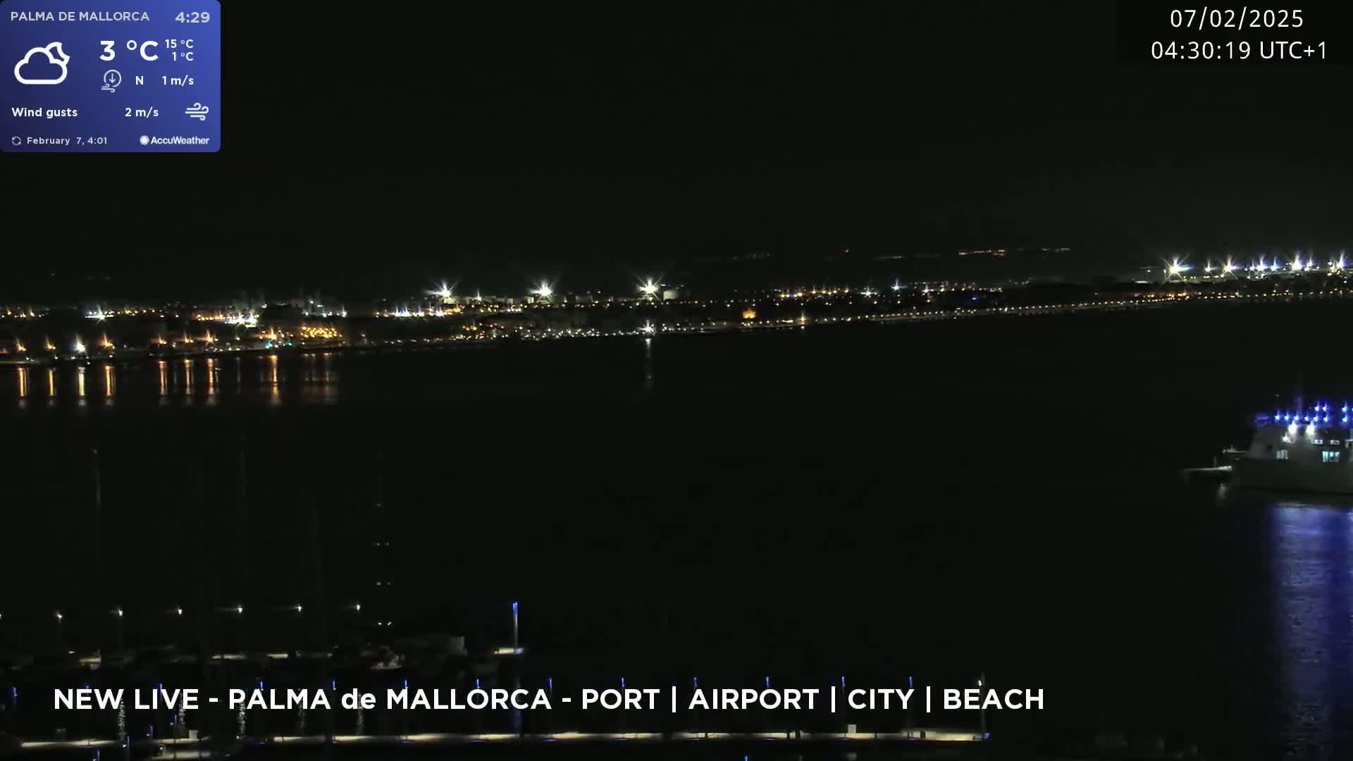 Palma de Mallorca City & Harbor Live Cam - Palma de mallorca, Balearic Islands, Spain
