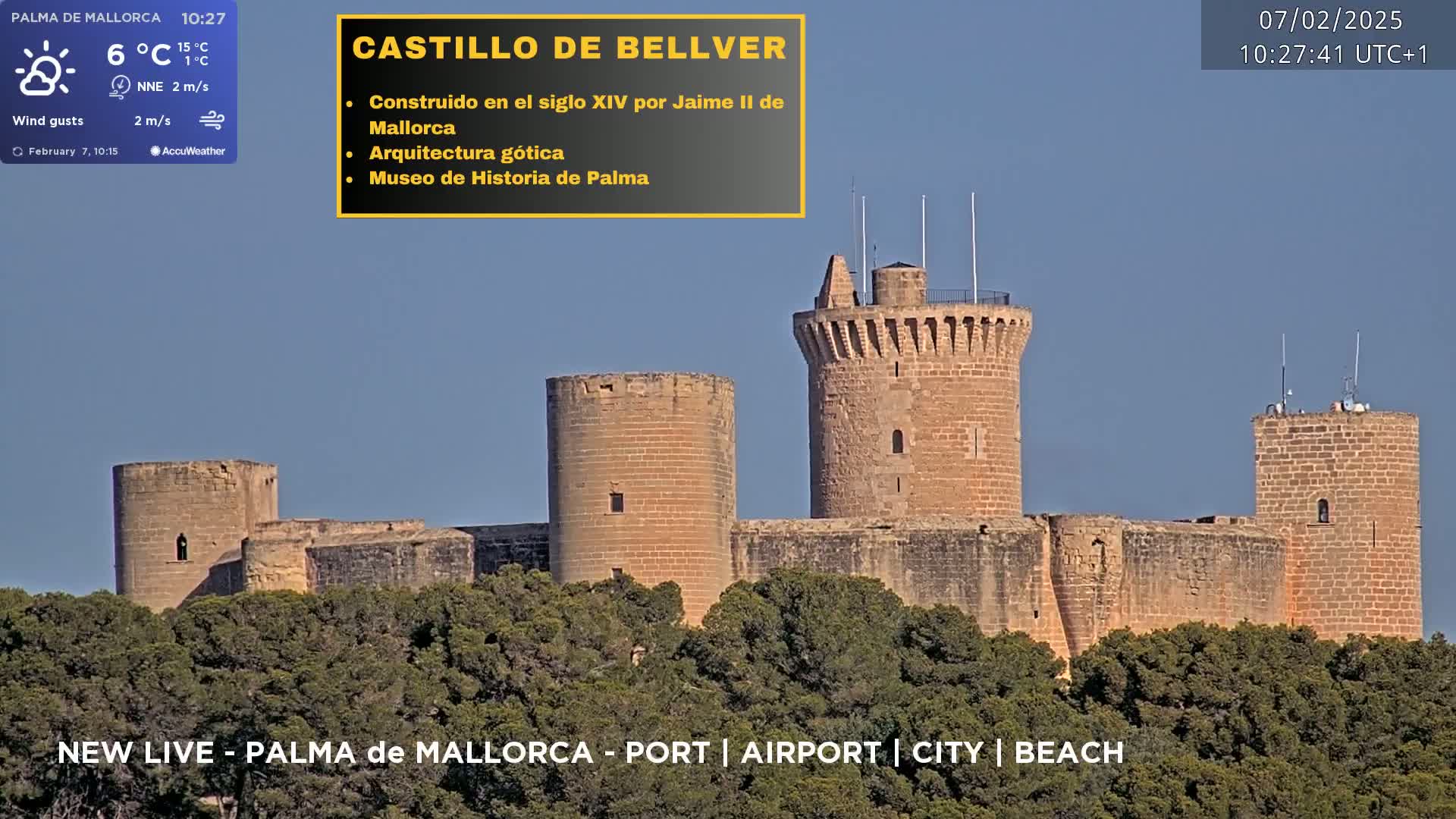 Palma de Mallorca City & Harbor Live Cam - Palma de mallorca, Balearic Islands, Spain