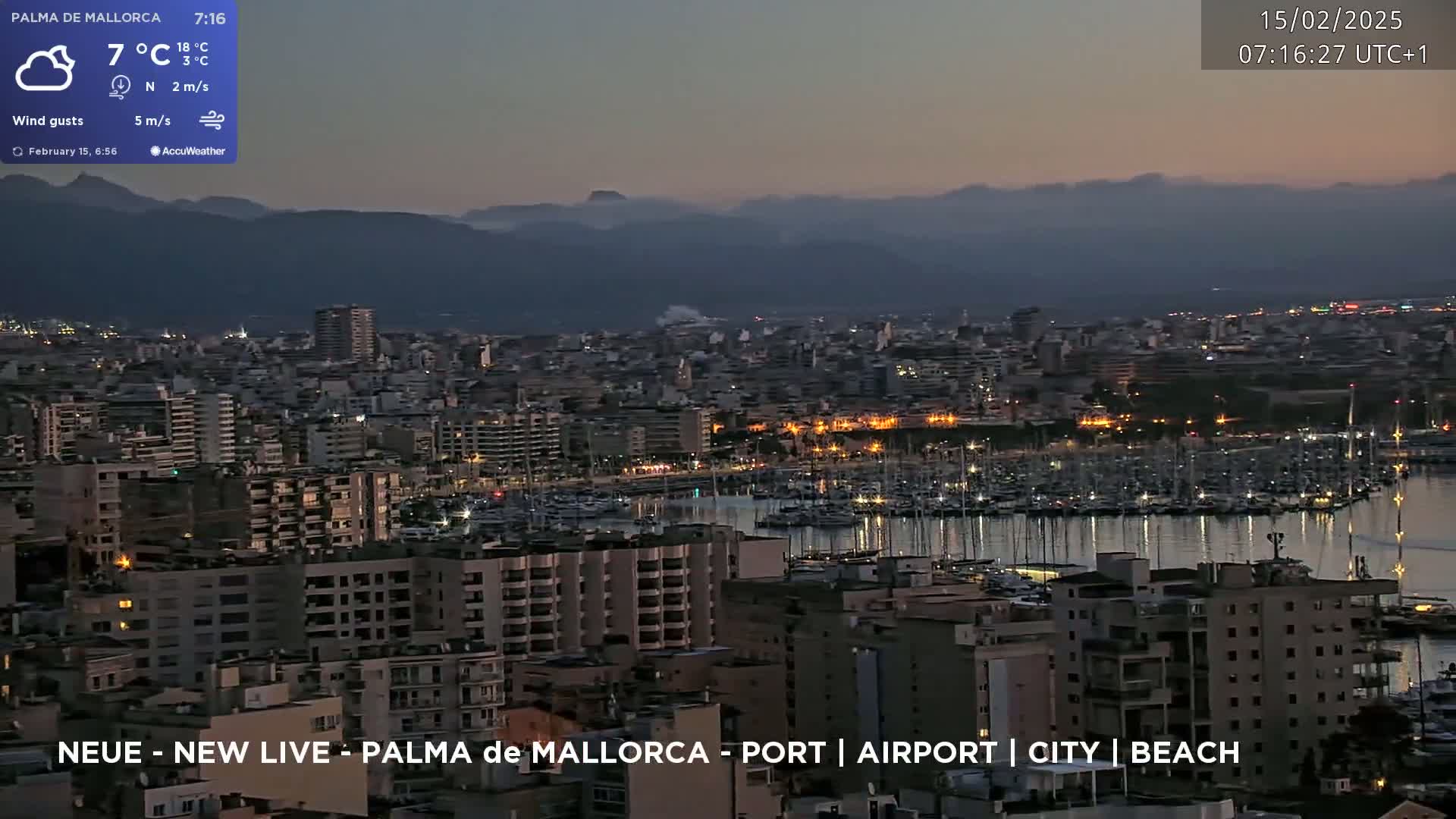 Palma de Mallorca City & Harbor Live Cam - Palma de mallorca, Balearic Islands, Spain