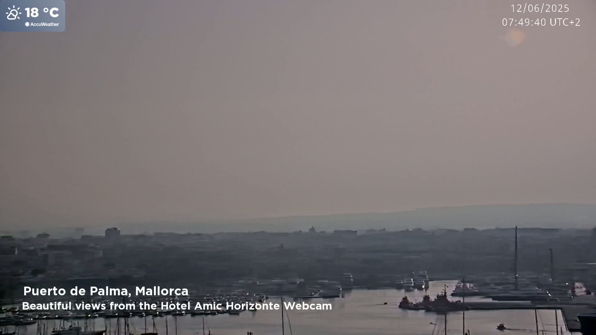 Palma de Mallorca City & Harbor Live Cam - Palma de mallorca, Balearic Islands, Spain
