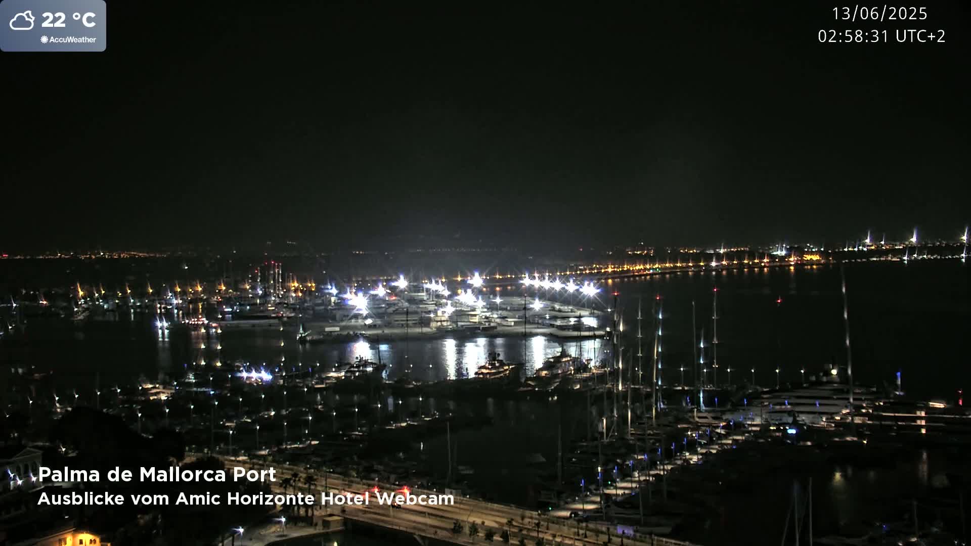 Palma de Mallorca City & Harbor Live Cam - Palma de mallorca, Balearic Islands, Spain