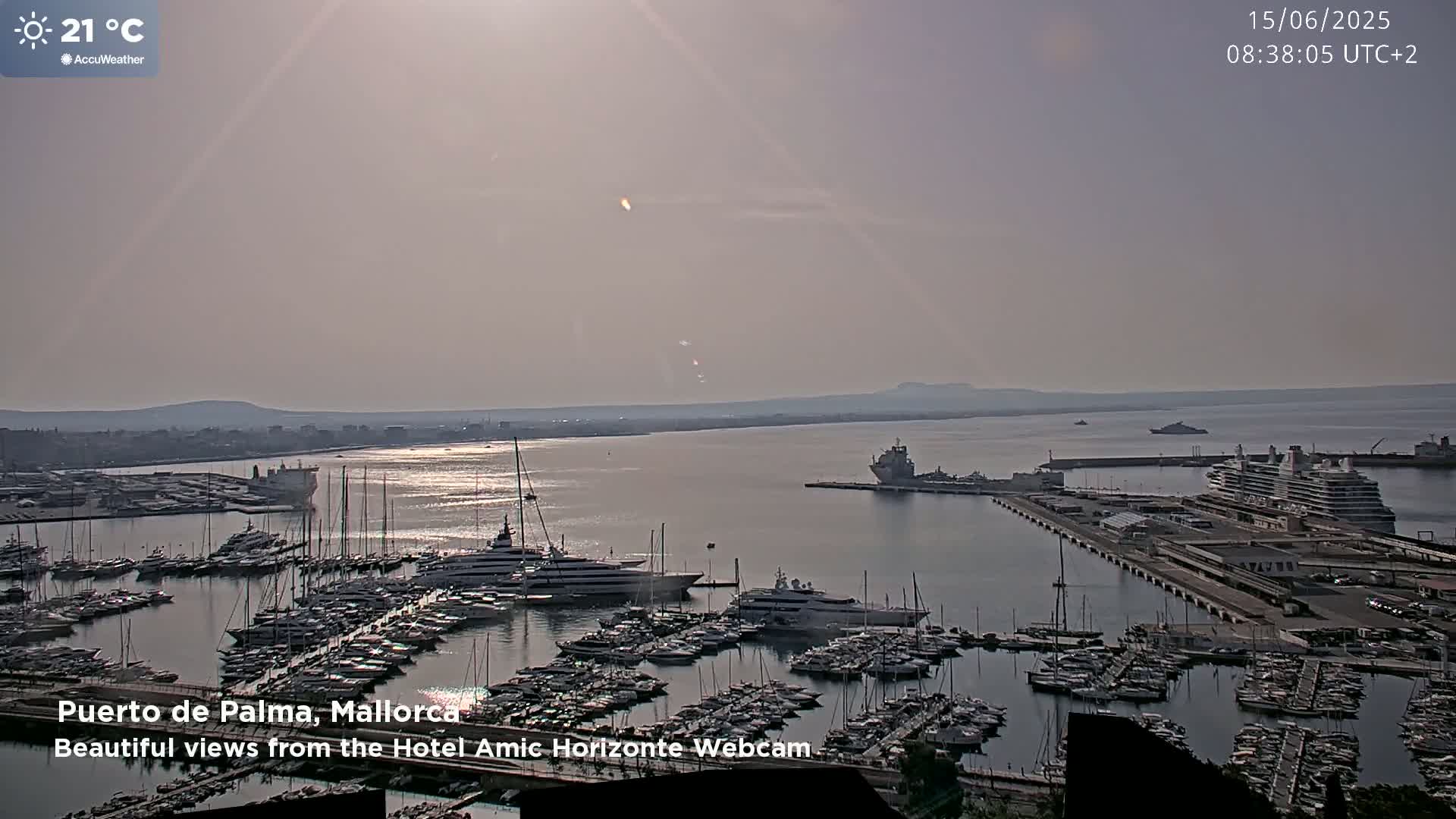 Palma de Mallorca City & Harbor Live Cam - Palma de mallorca, Balearic Islands, Spain