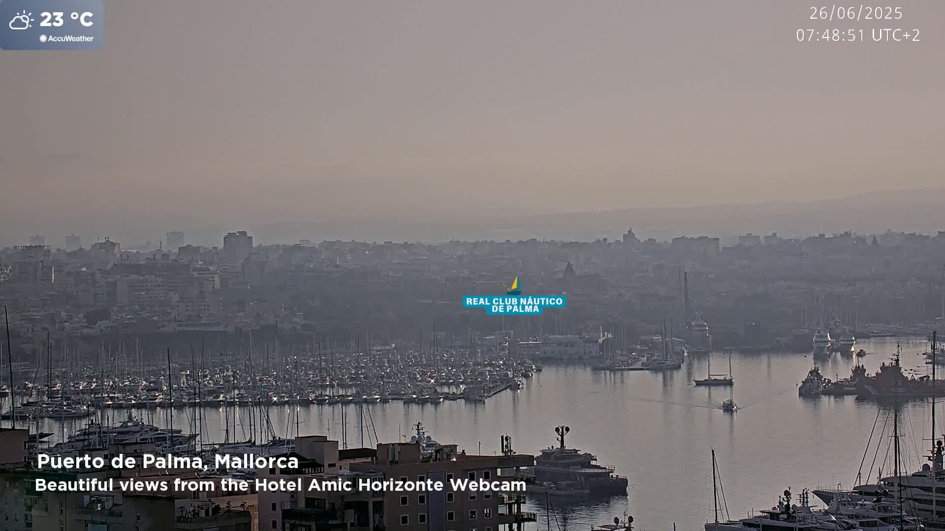 Palma de Mallorca City & Harbor Live Cam - Palma de mallorca, Balearic Islands, Spain