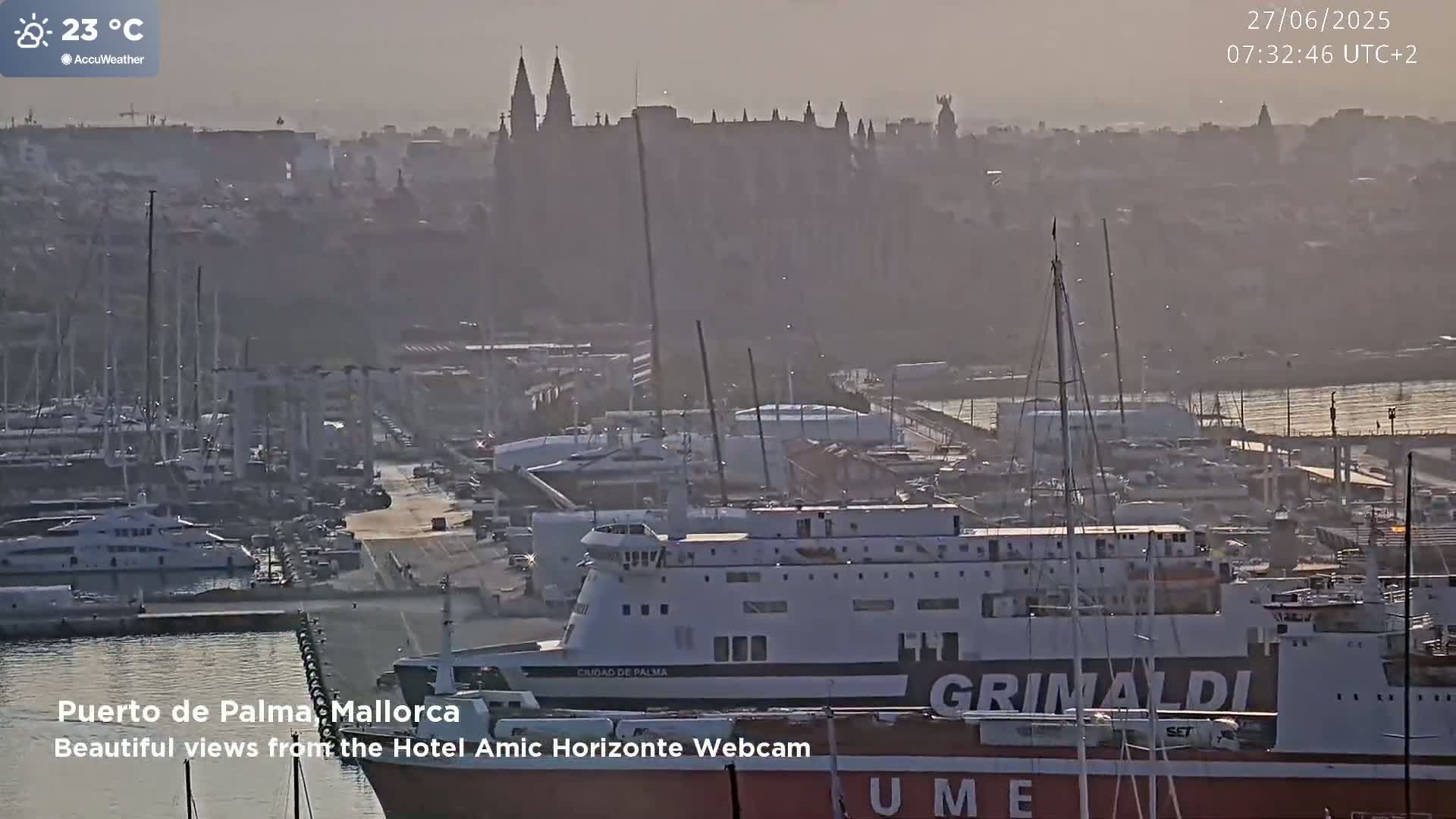 Palma de Mallorca City & Harbor Live Cam - Palma de mallorca, Balearic Islands, Spain