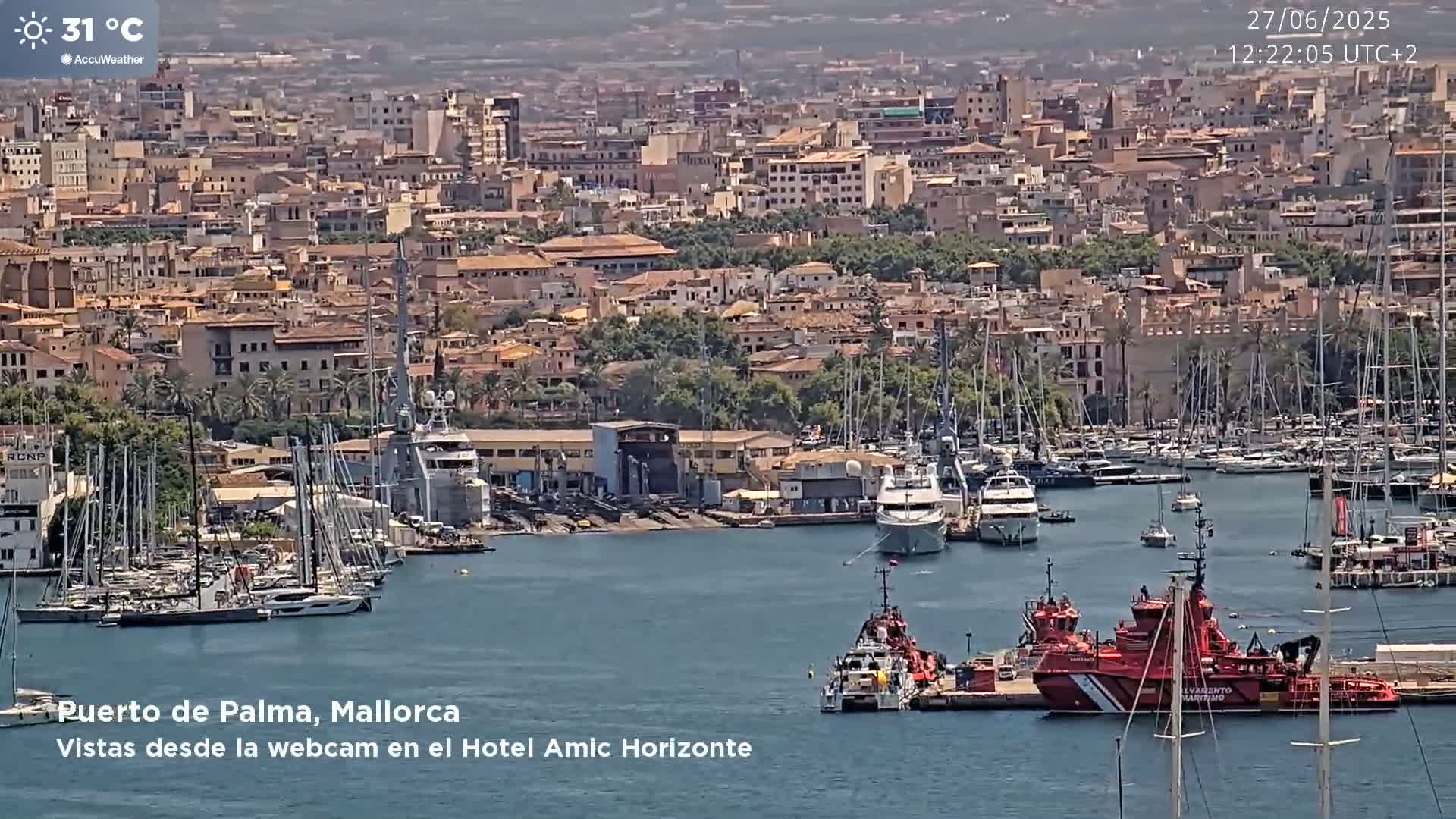 Palma de Mallorca City & Harbor Live Cam - Palma de mallorca, Balearic Islands, Spain
