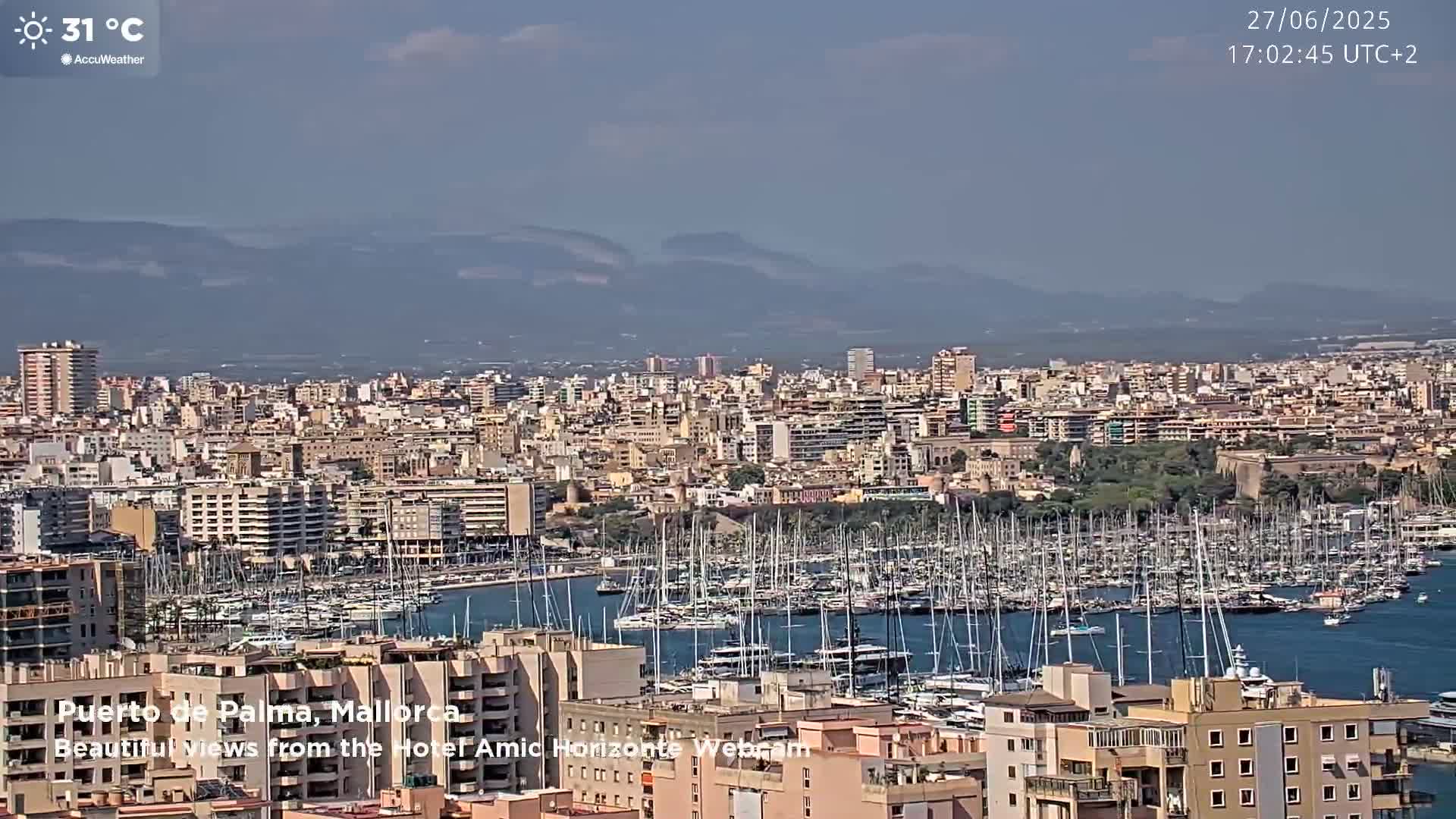 Palma de Mallorca City & Harbor Live Cam - Palma de mallorca, Balearic Islands, Spain