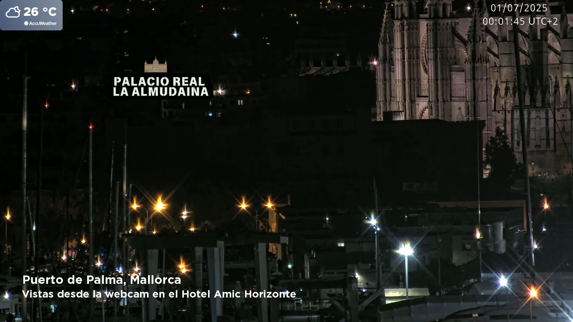 Palma de Mallorca City & Harbor Live Cam - Palma de mallorca, Balearic Islands, Spain