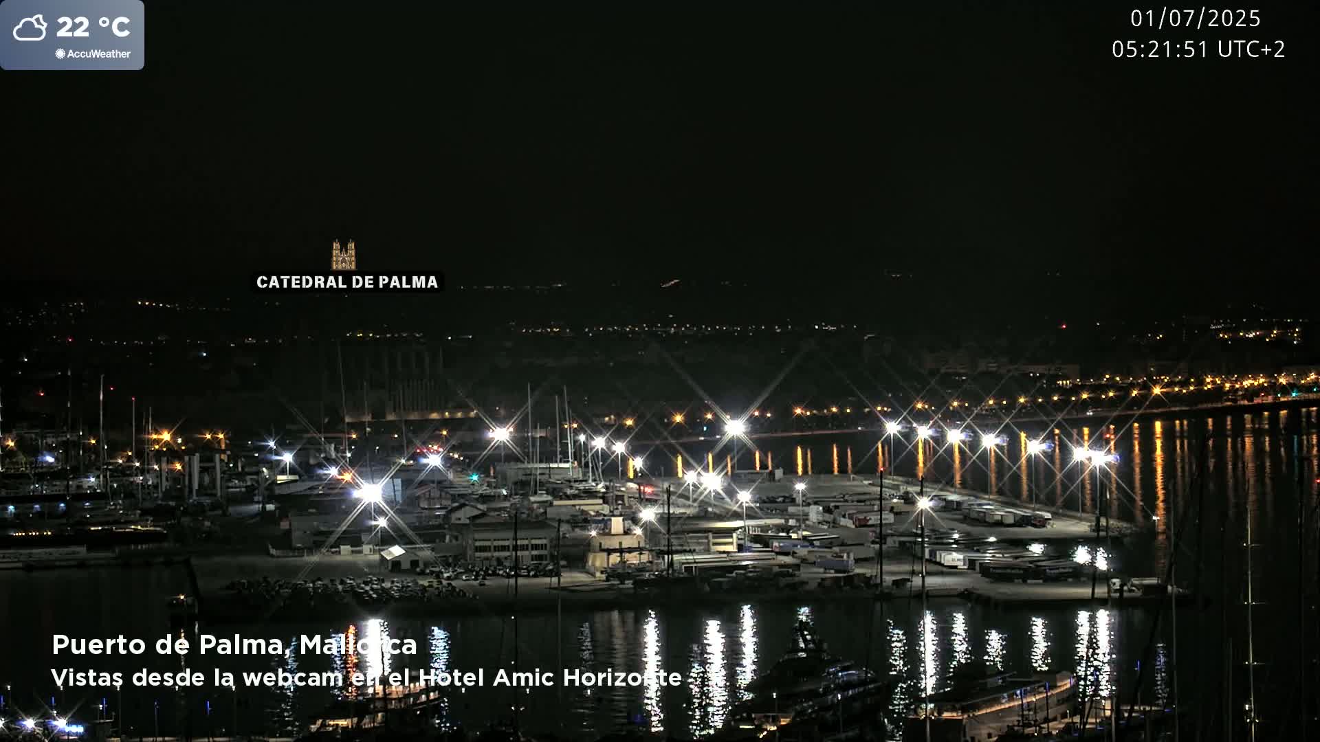 Palma de Mallorca City & Harbor Live Cam - Palma de mallorca, Balearic Islands, Spain