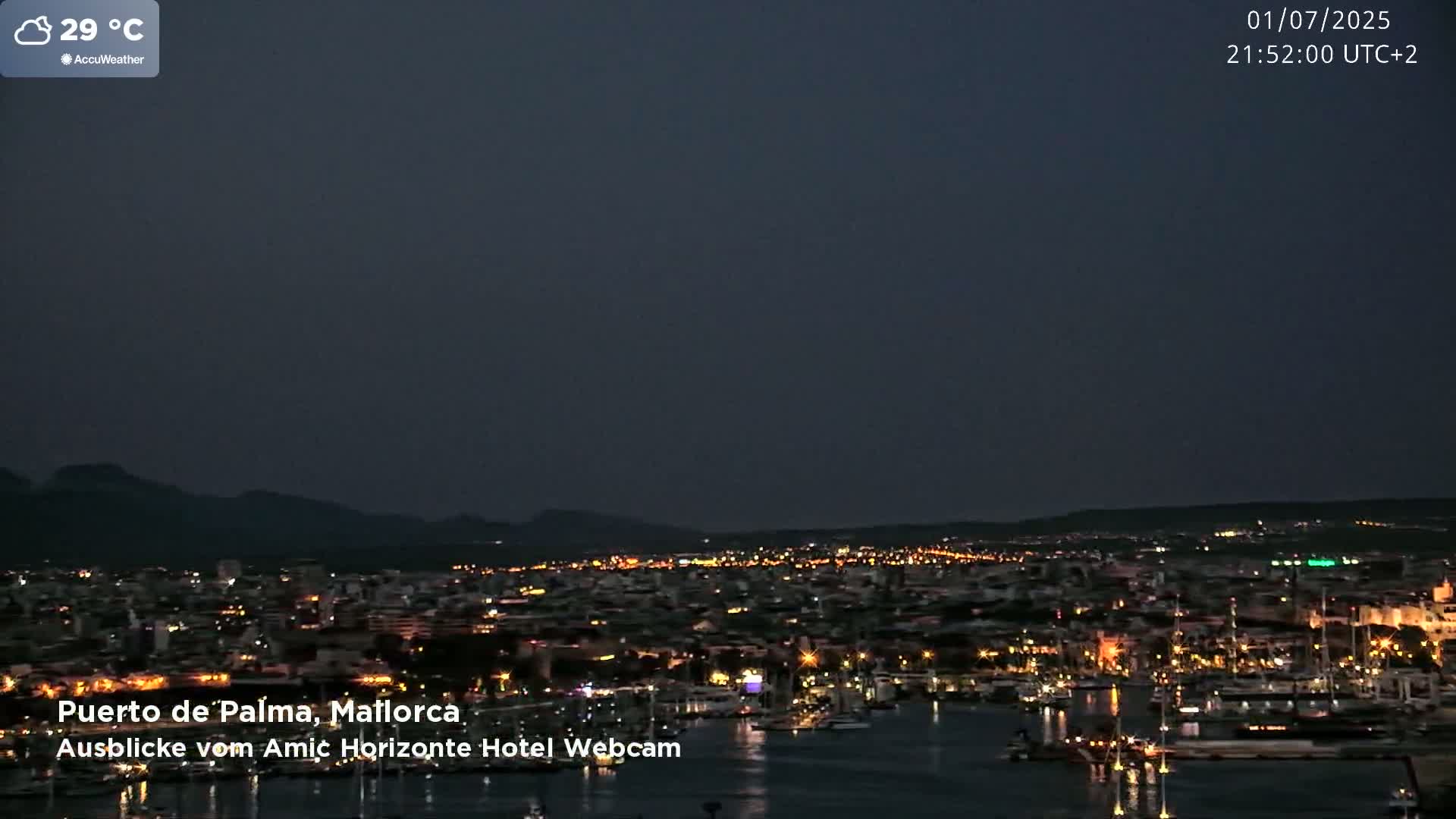 Palma de Mallorca City & Harbor Live Cam - Palma de mallorca, Balearic Islands, Spain