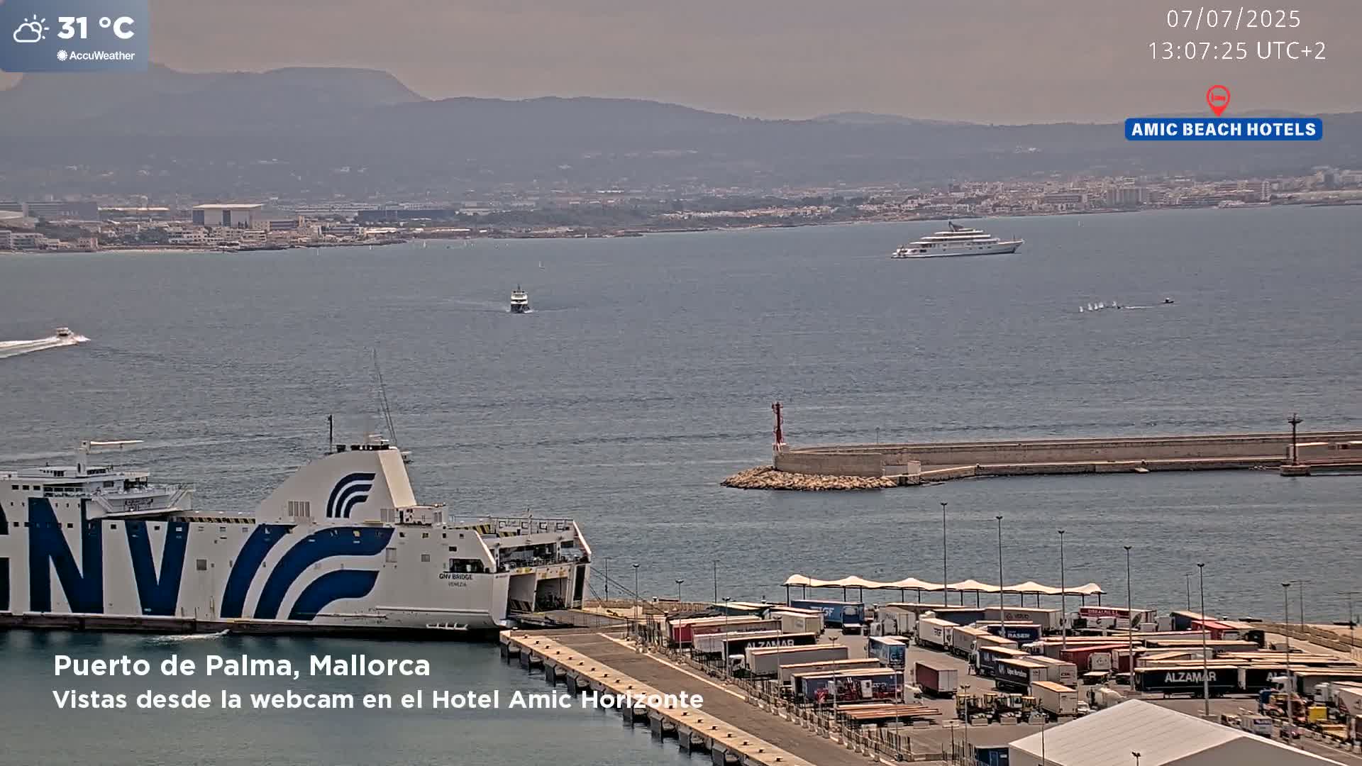 Palma de Mallorca City & Harbor Live Cam - Palma de mallorca, Balearic Islands, Spain