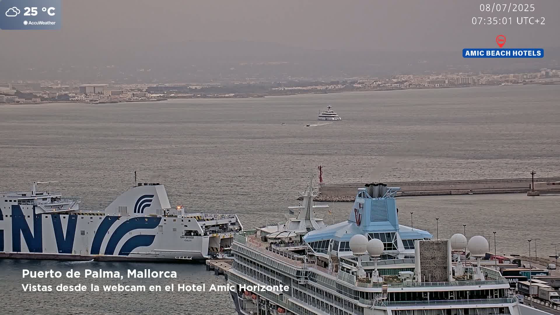 Palma de Mallorca City & Harbor Live Cam - Palma de mallorca, Balearic Islands, Spain