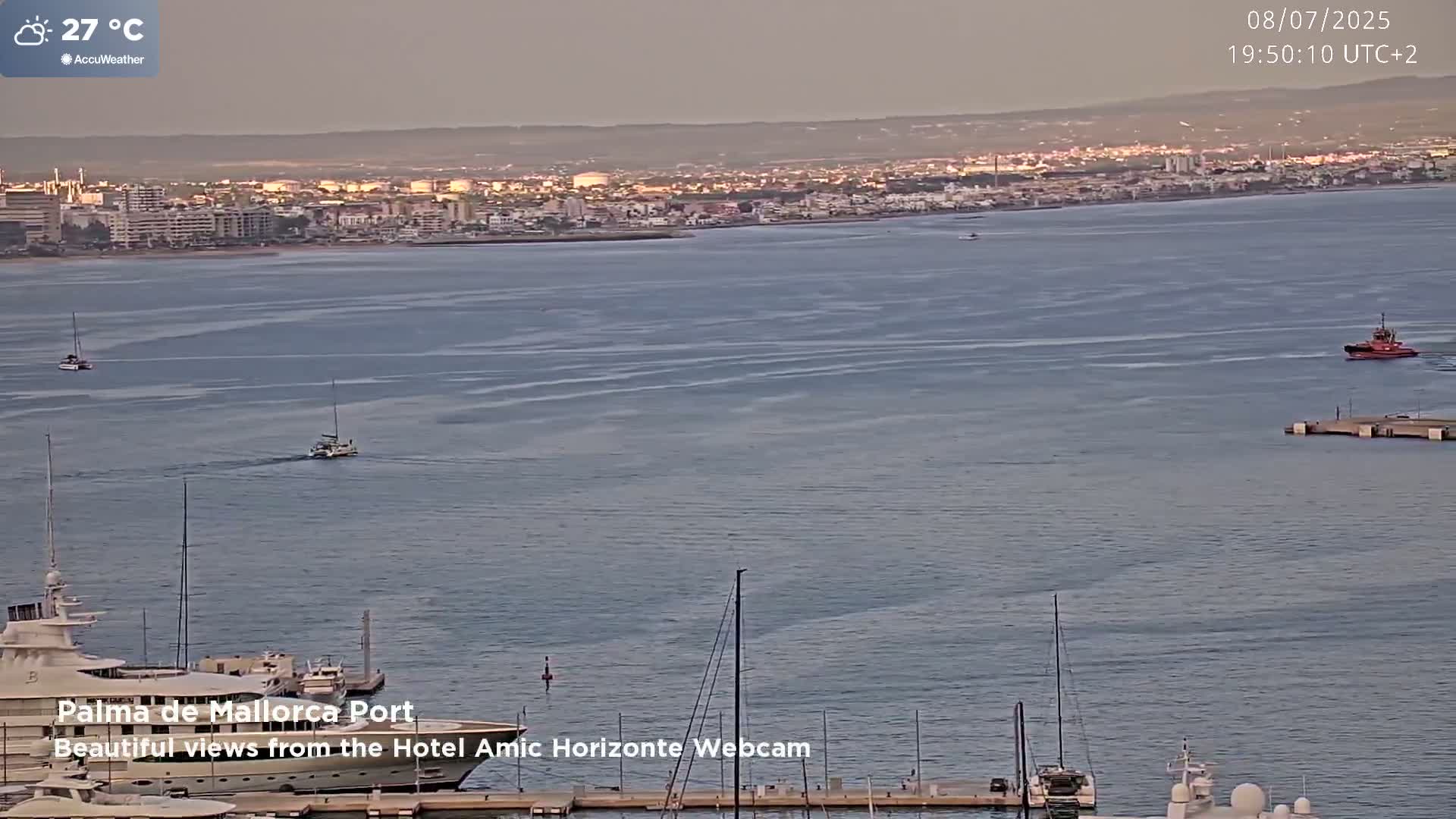 Palma de Mallorca City & Harbor Live Cam - Palma de mallorca, Balearic Islands, Spain