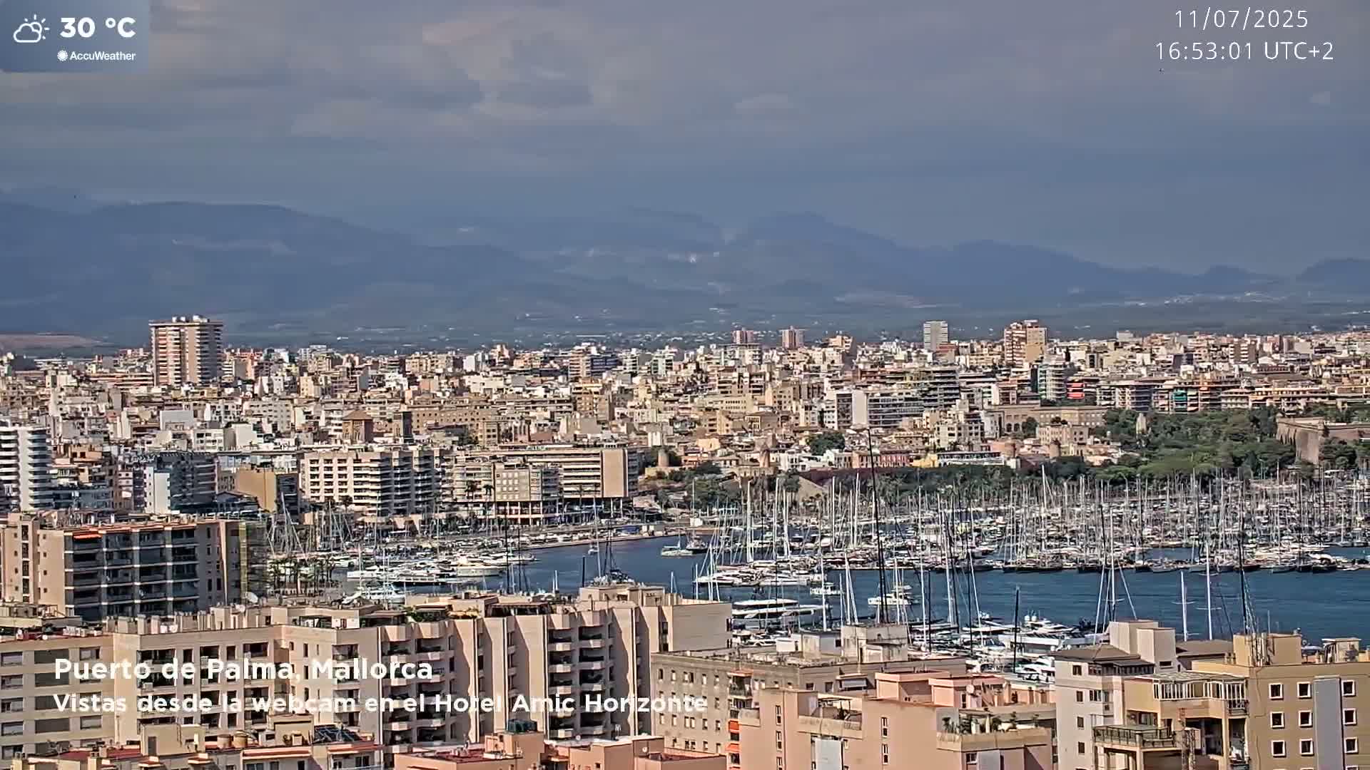 Palma de Mallorca City & Harbor Live Cam - Palma de mallorca, Balearic Islands, Spain