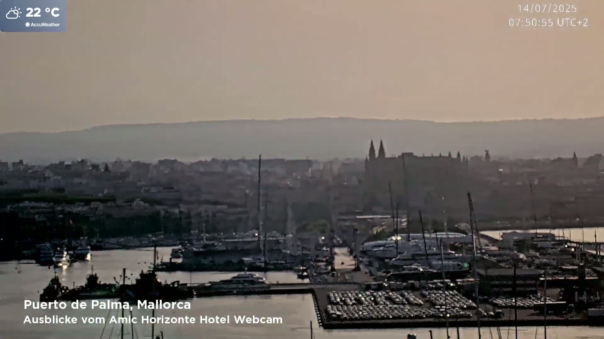 Palma de Mallorca City & Harbor Live Cam - Palma de mallorca, Balearic Islands, Spain