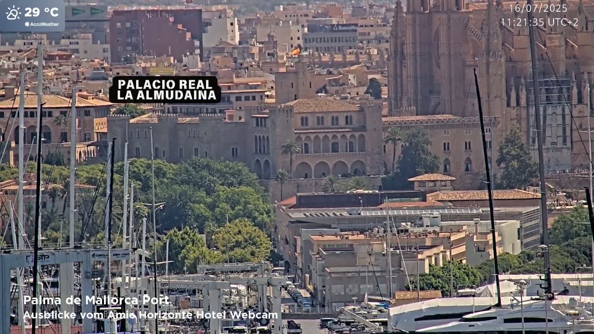 Palma de Mallorca City & Harbor Live Cam - Palma de mallorca, Balearic Islands, Spain