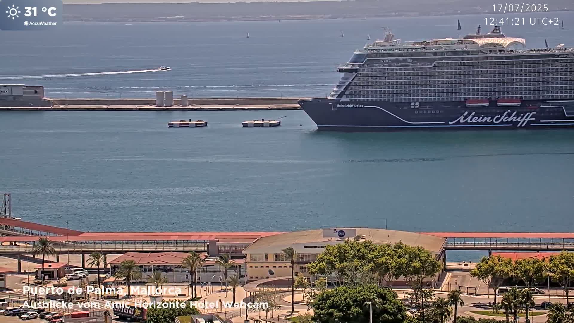 Palma de Mallorca City & Harbor Live Cam - Palma de mallorca, Balearic Islands, Spain