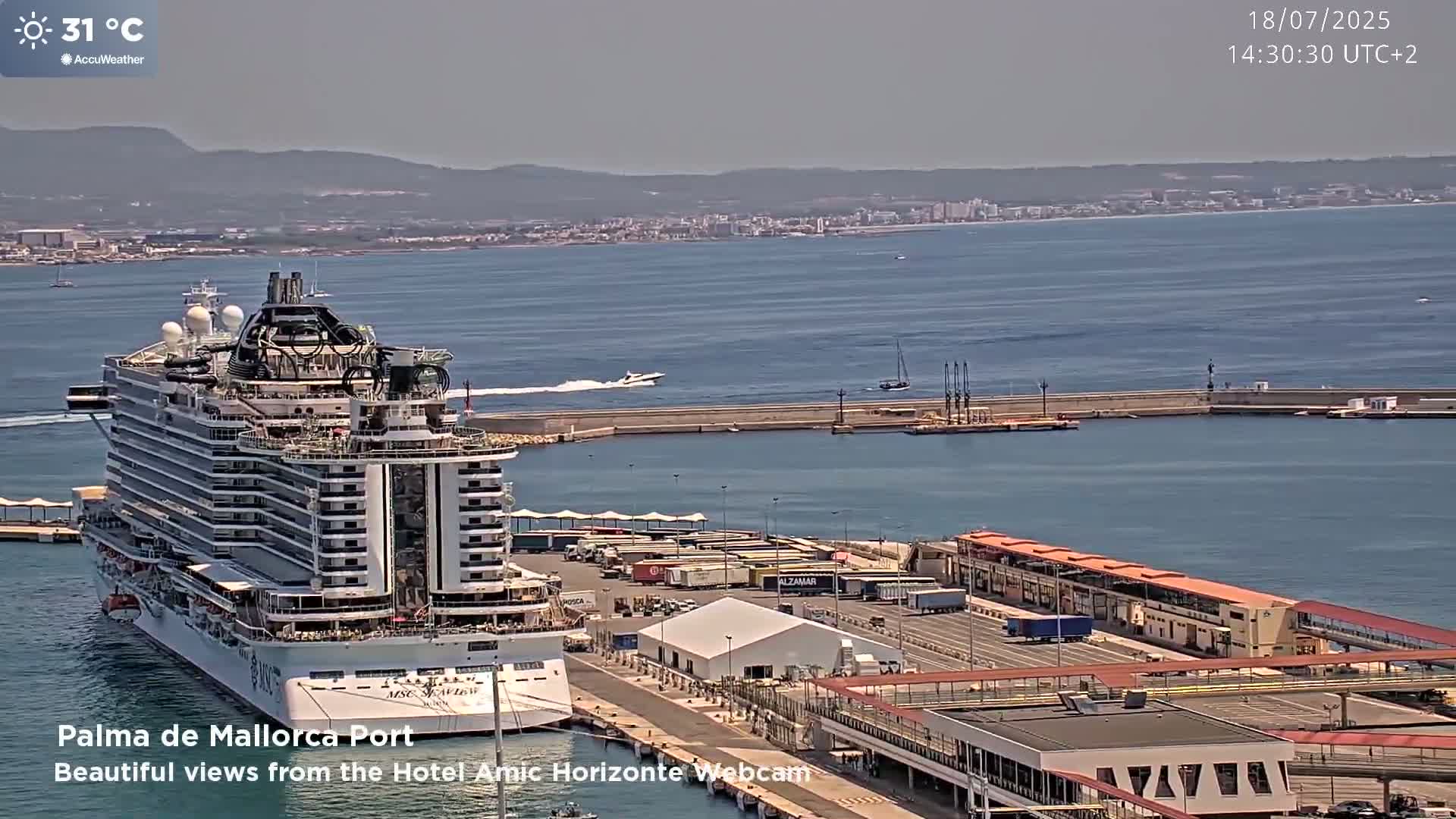 Palma de Mallorca City & Harbor Live Cam - Palma de mallorca, Balearic Islands, Spain