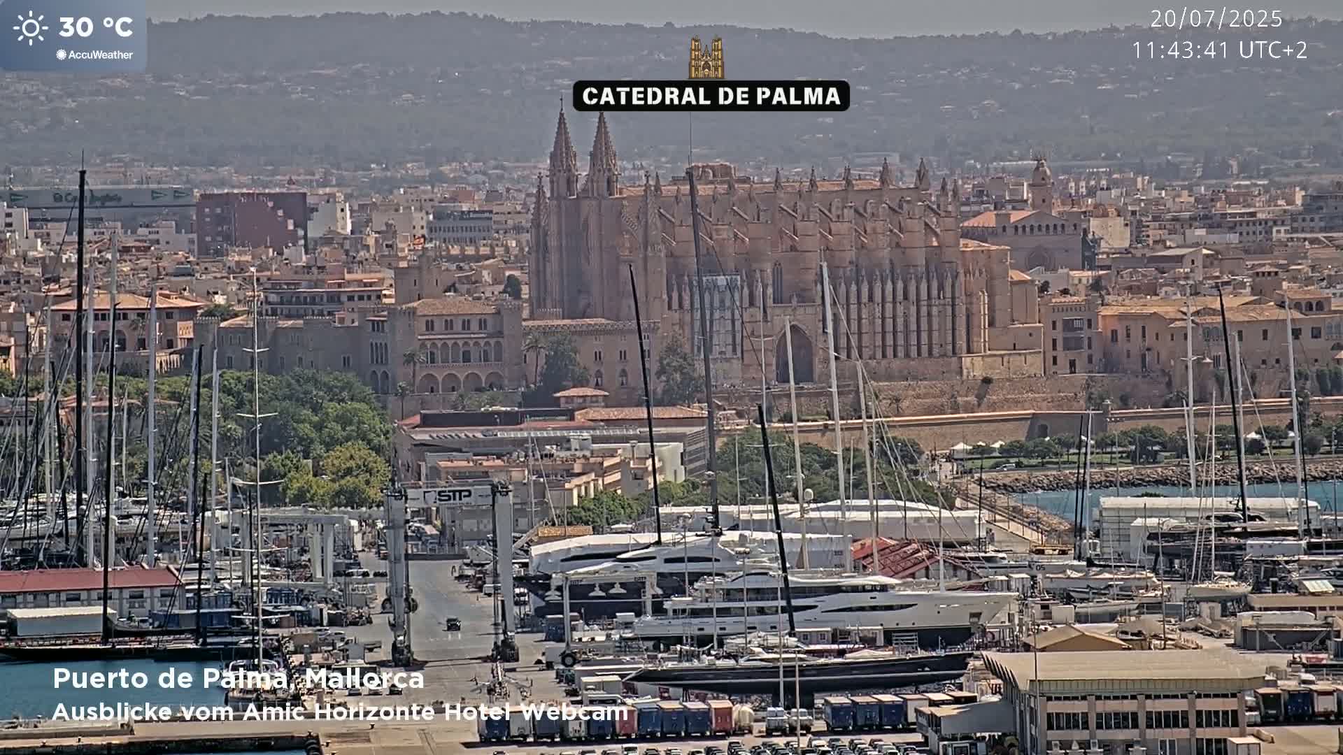 Palma de Mallorca City & Harbor Live Cam - Palma de mallorca, Balearic Islands, Spain