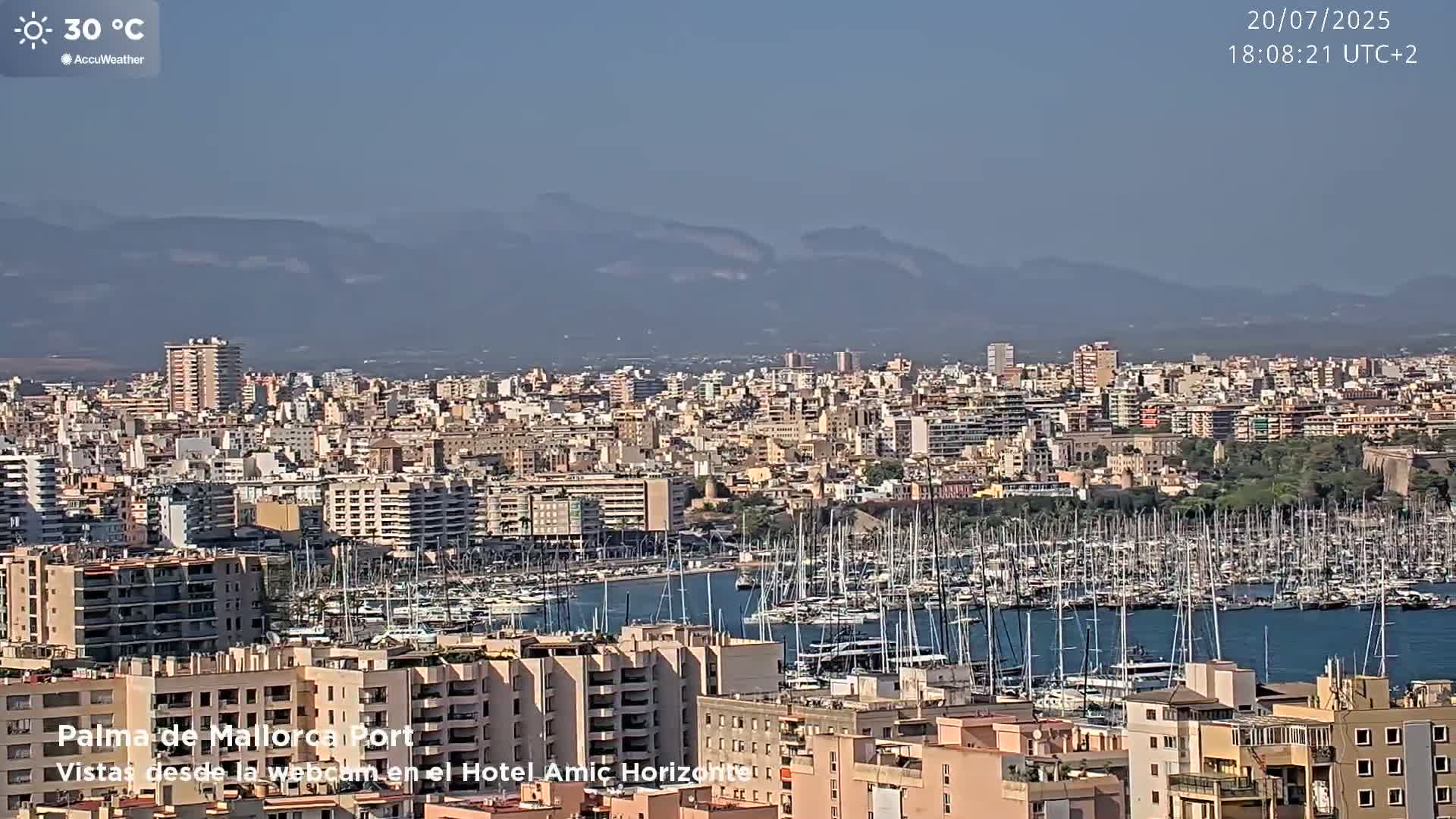 Palma de Mallorca City & Harbor Live Cam - Palma de mallorca, Balearic Islands, Spain