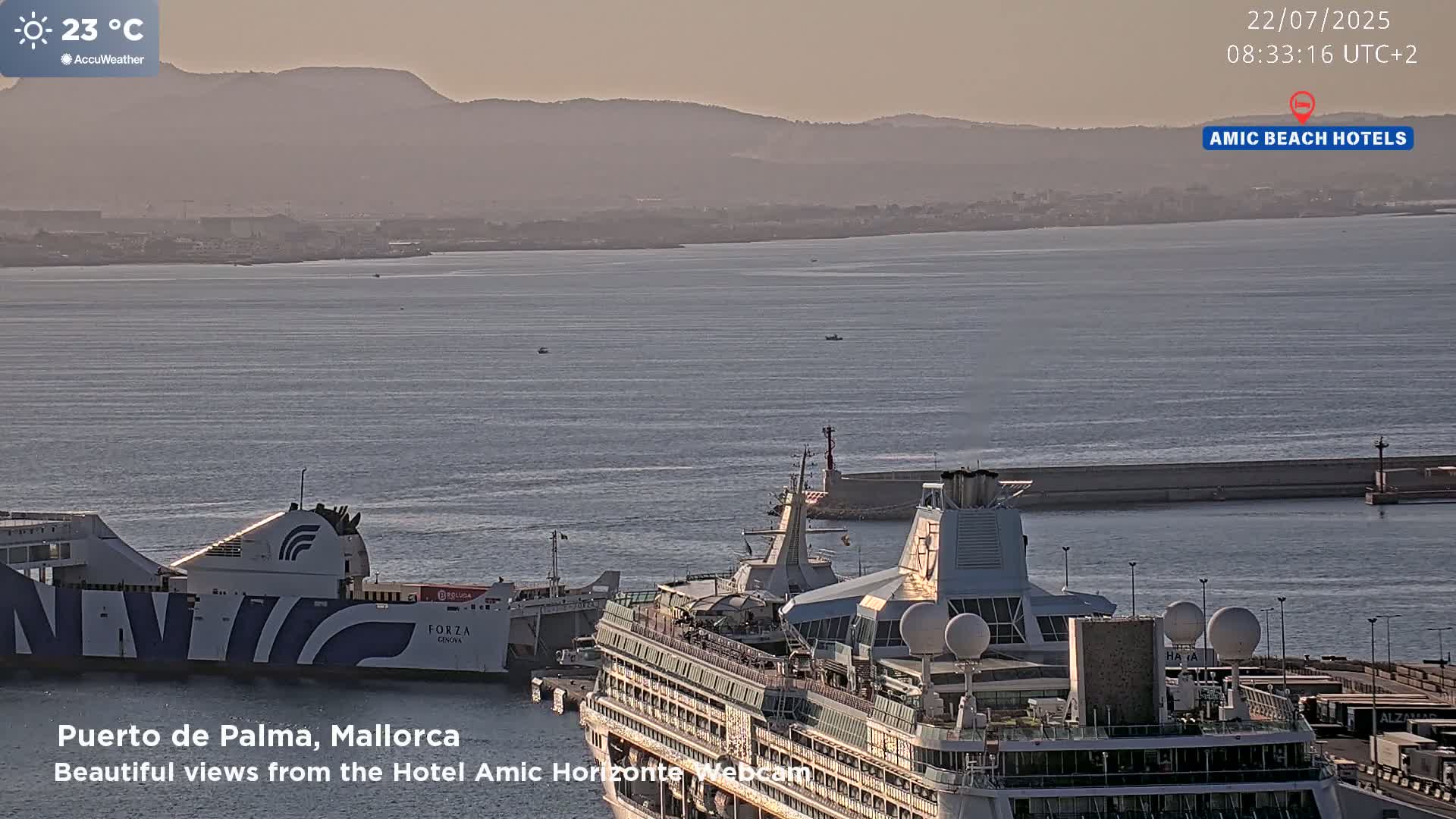 Palma de Mallorca City & Harbor Live Cam - Palma de mallorca, Balearic Islands, Spain