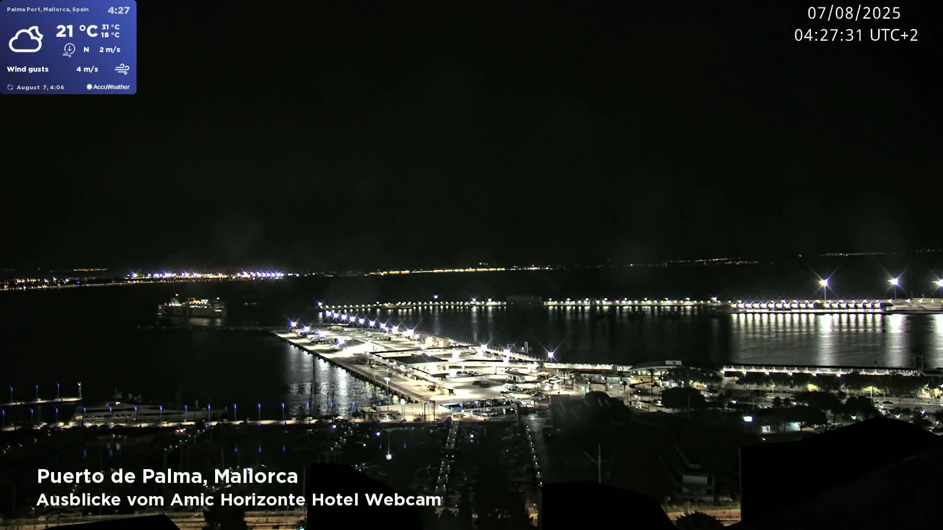 Palma de Mallorca City & Harbor Live Cam - Palma de mallorca, Balearic Islands, Spain