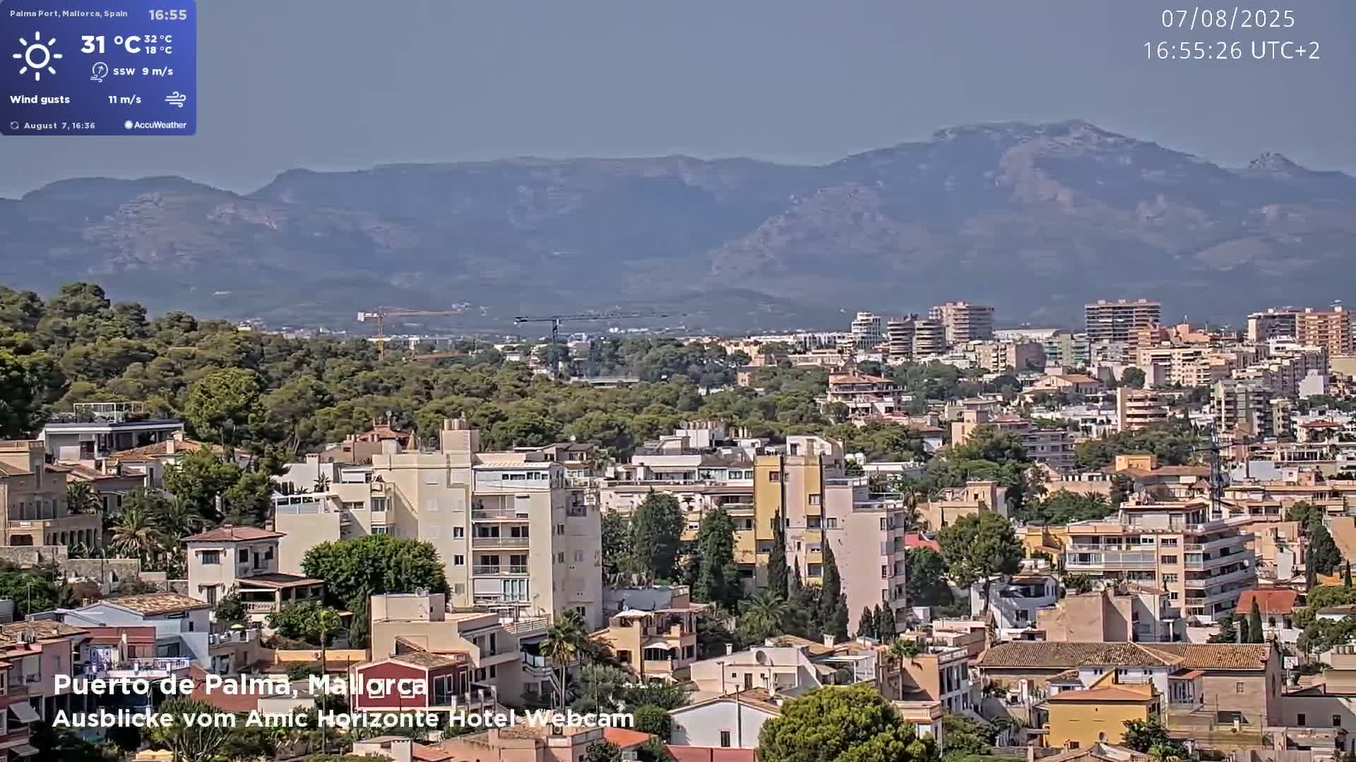 Palma de Mallorca City & Harbor Live Cam - Palma de mallorca, Balearic Islands, Spain