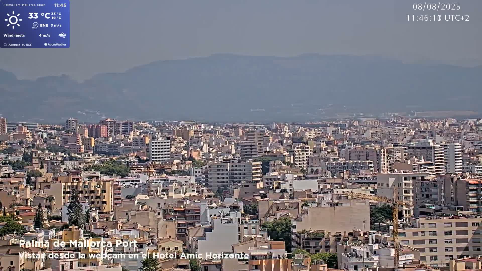 Palma de Mallorca City & Harbor Live Cam - Palma de mallorca, Balearic Islands, Spain